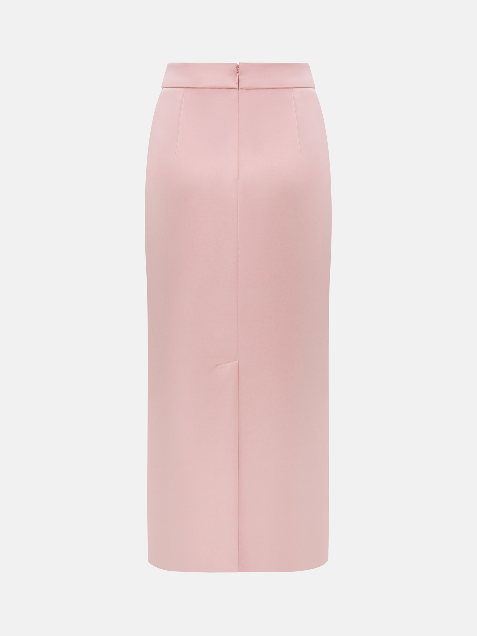 Straight midi skirt with rhinestone buttons
