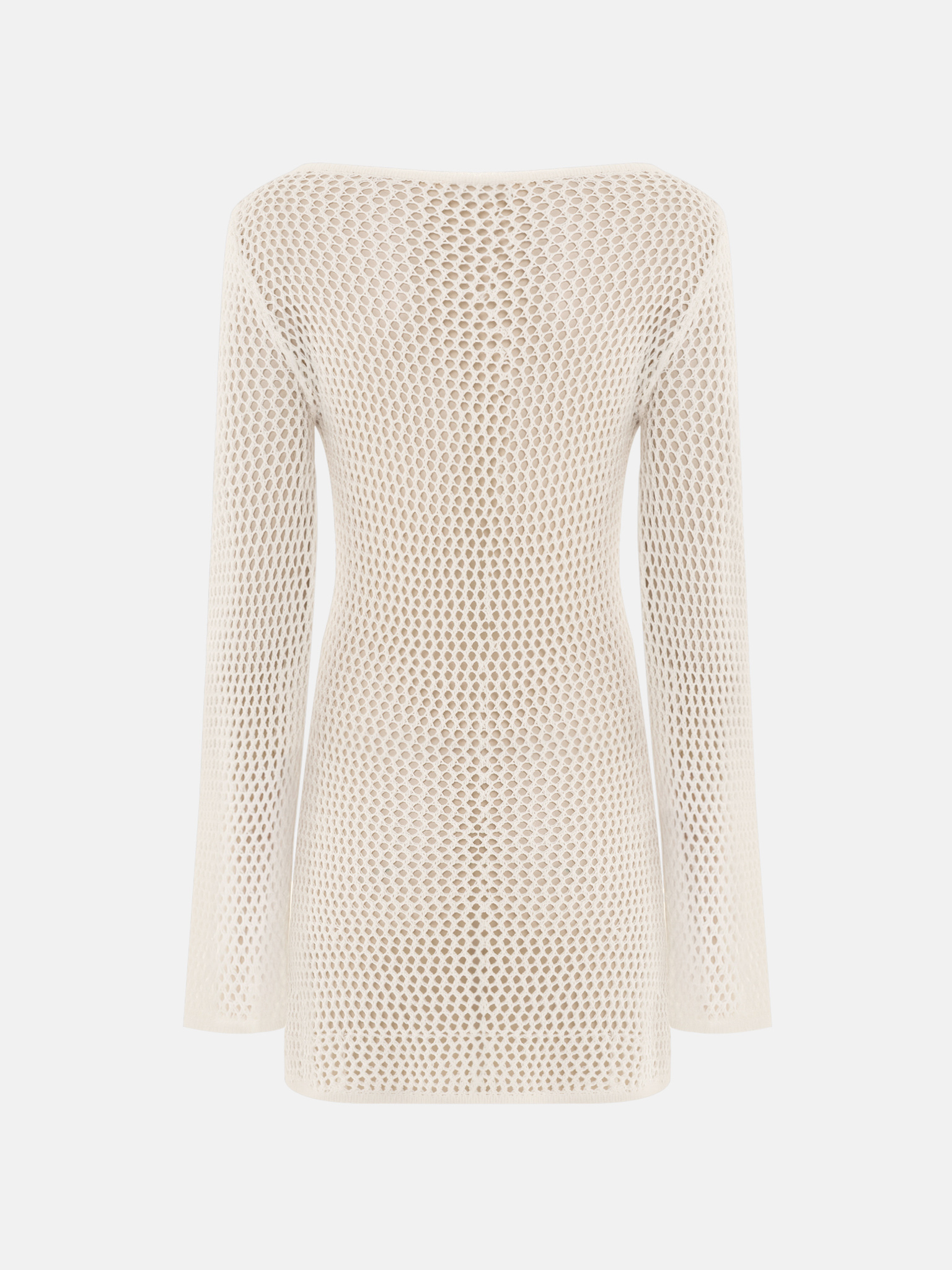 Knitted mini dress with long sleeves