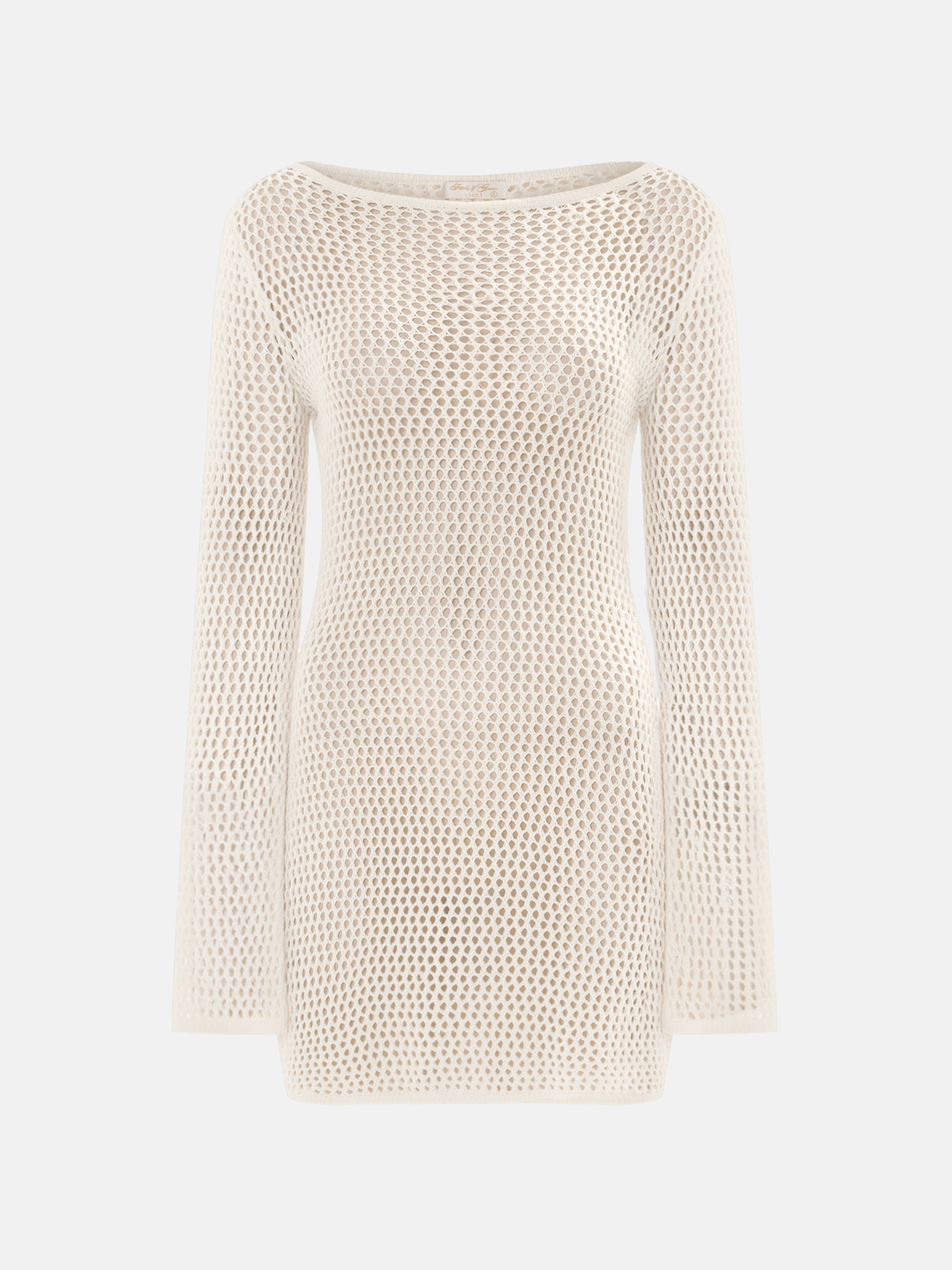 Knitted mini dress with long sleeves
