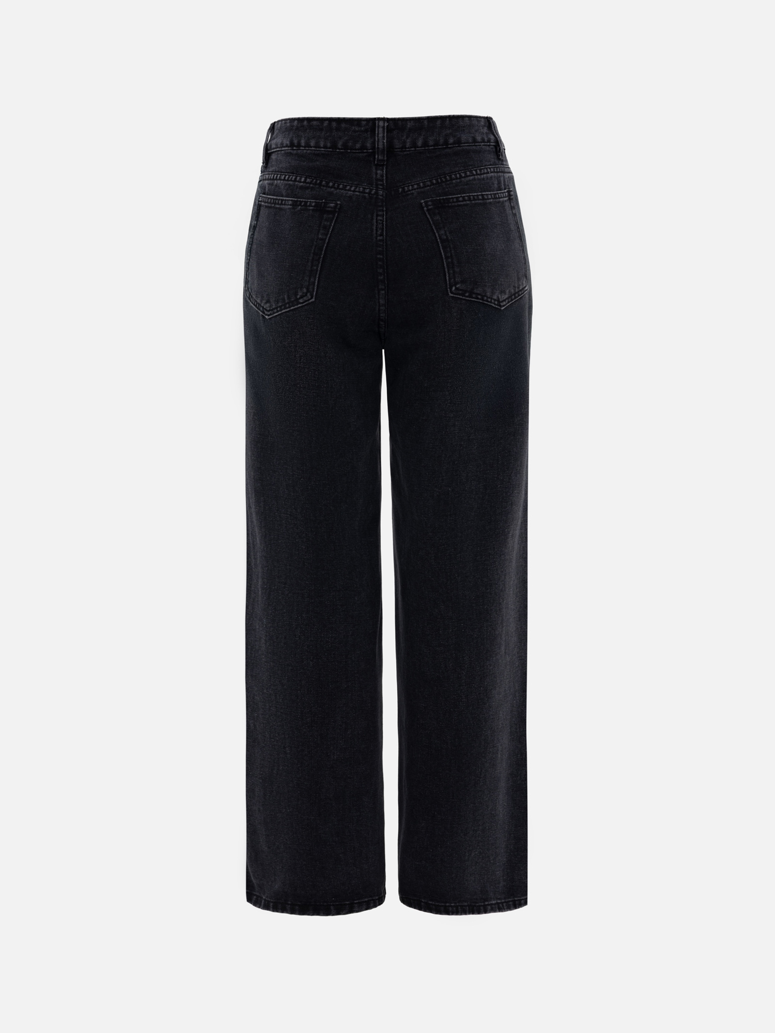 Loose mid-rise jeans with diagonal seams