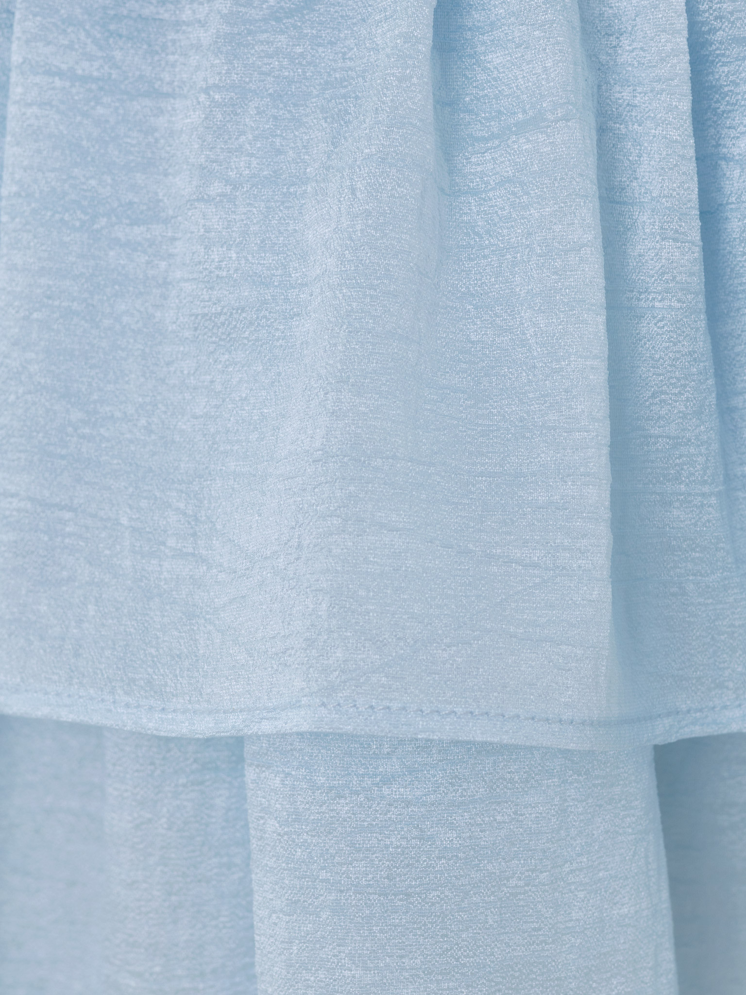 Textured fabric mini dress with ruffles on the bodice