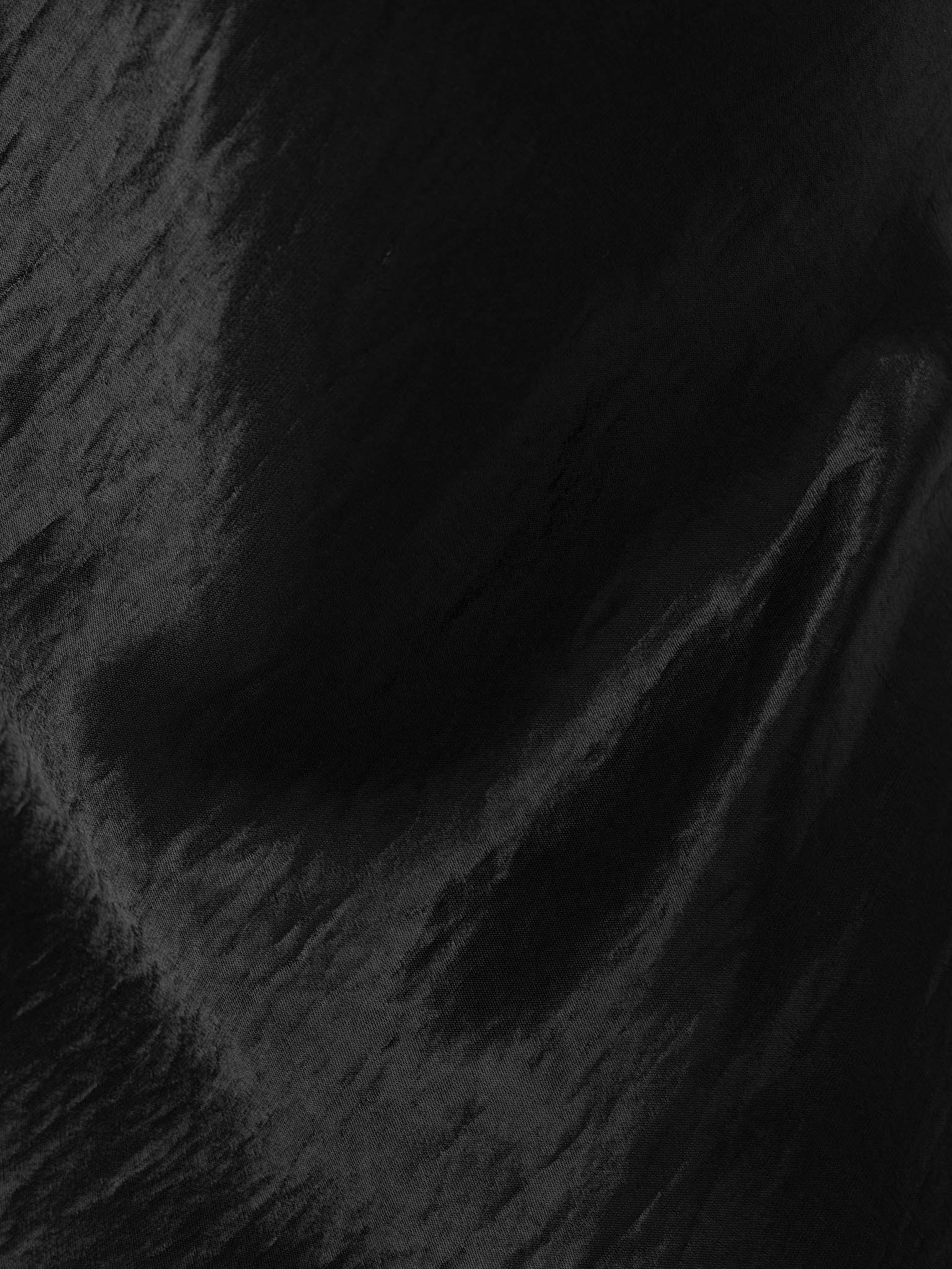 Maxi slip dress in crinkled-effect satin