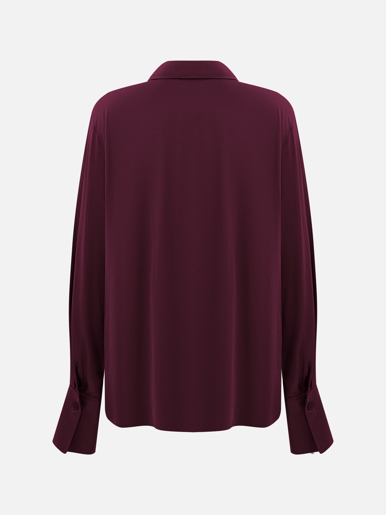 Satin shirt with concealed buttons