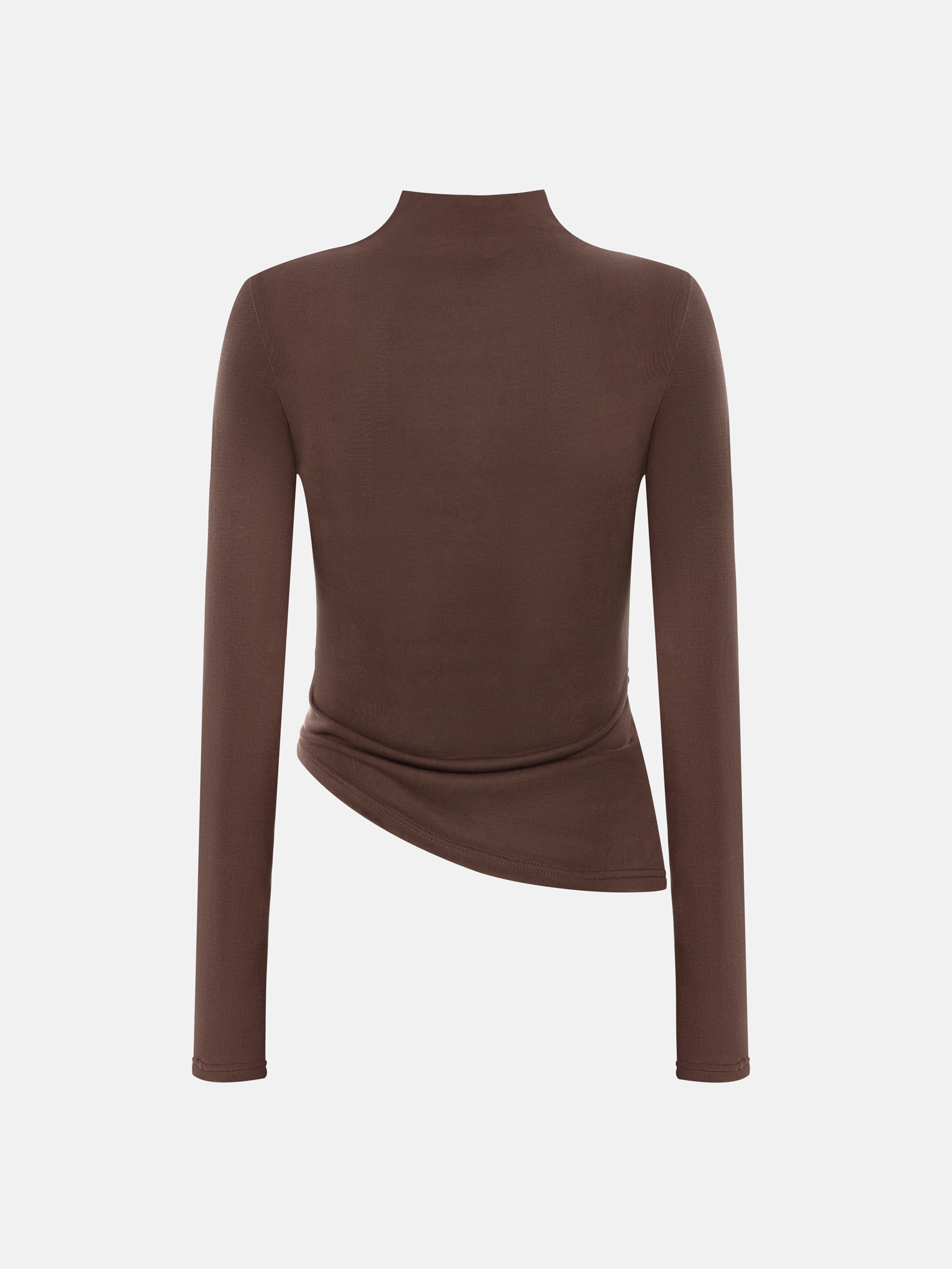 Jersey longsleeve with draped shoulders