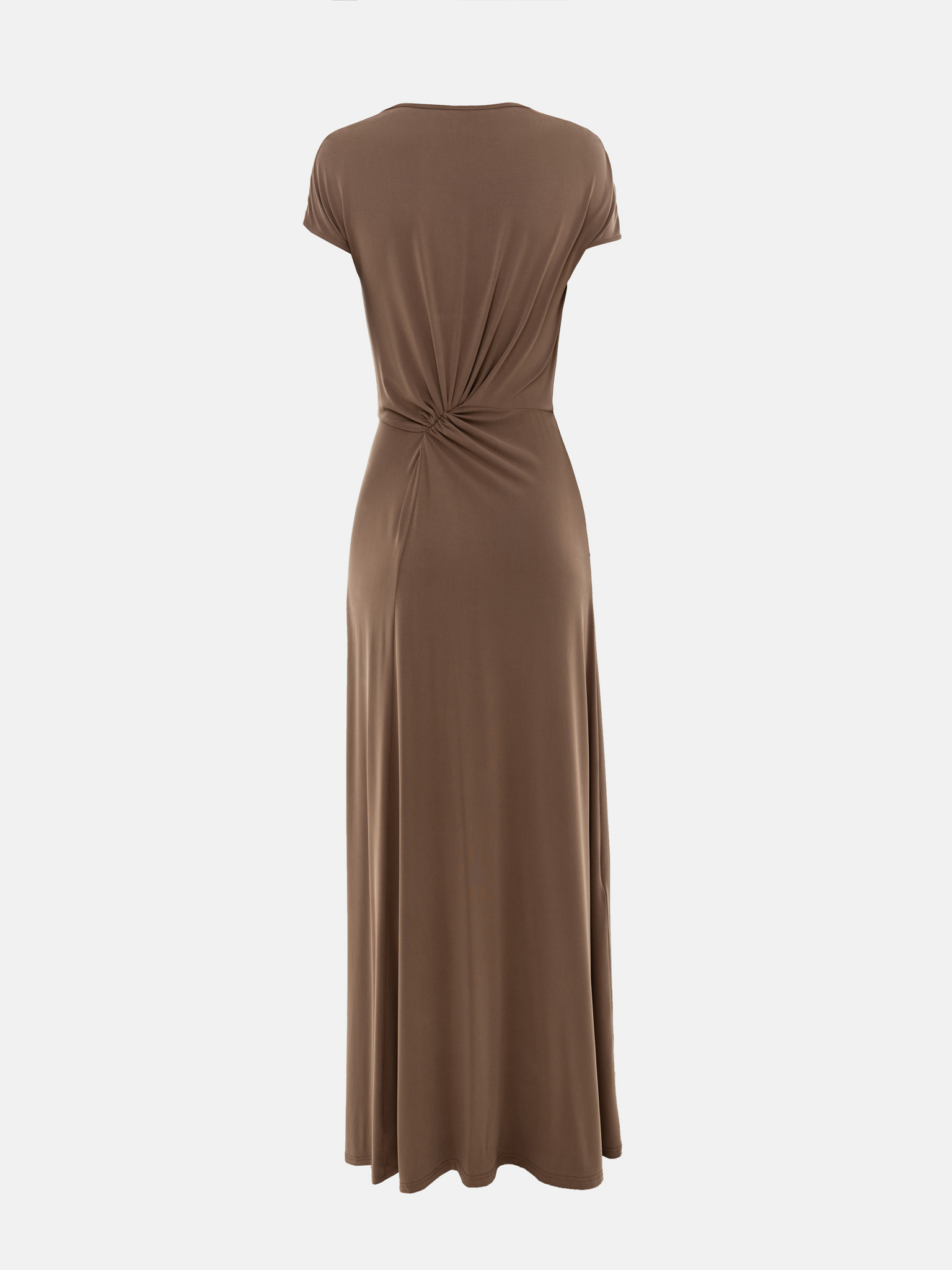 Robe maxi en maille avec ceinture drapée