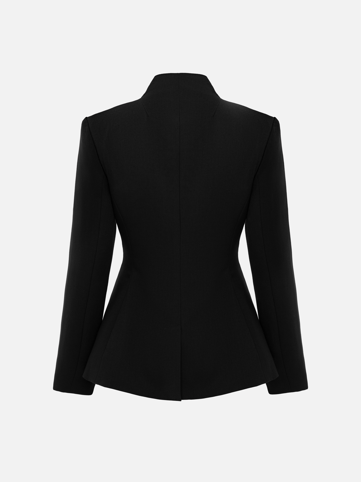 Fitted jacket with high collar
