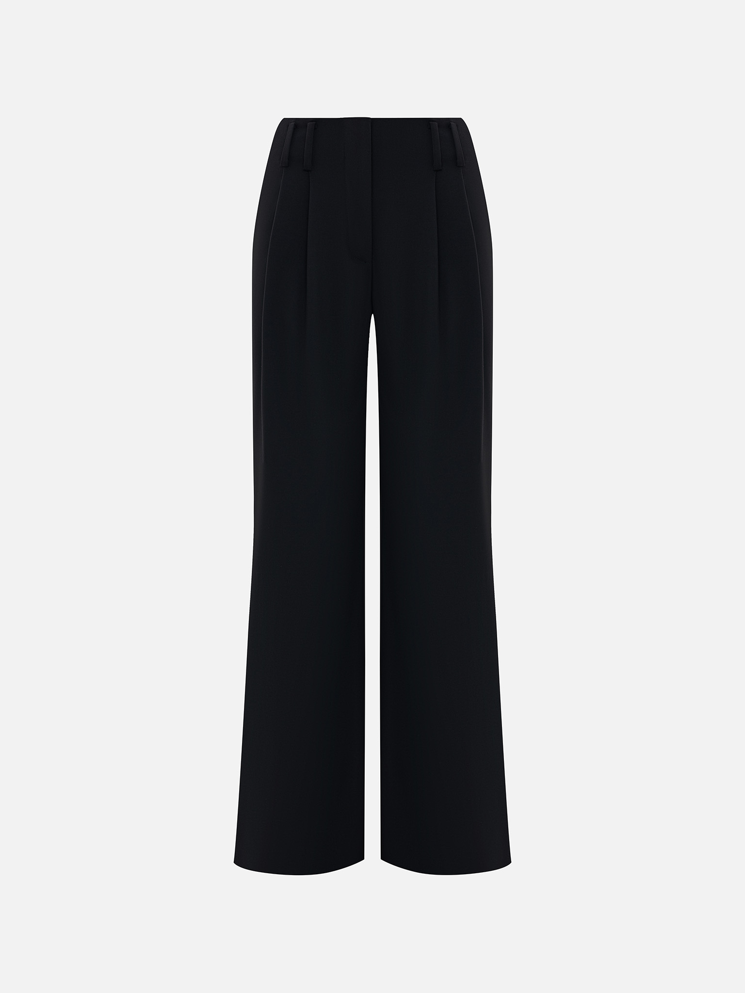 Flared suiting trousers with waist pleats