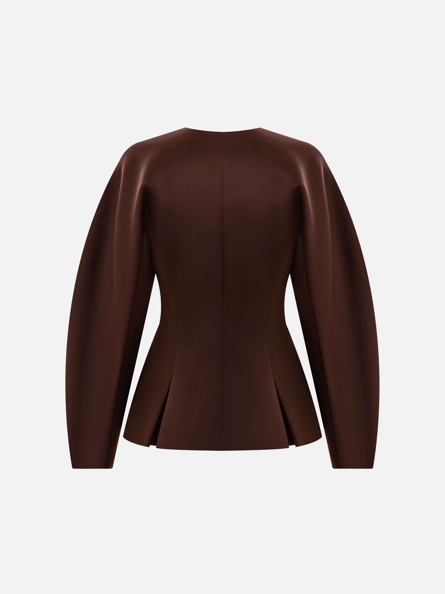 Jacket with voluminous sleeves and waist pleats