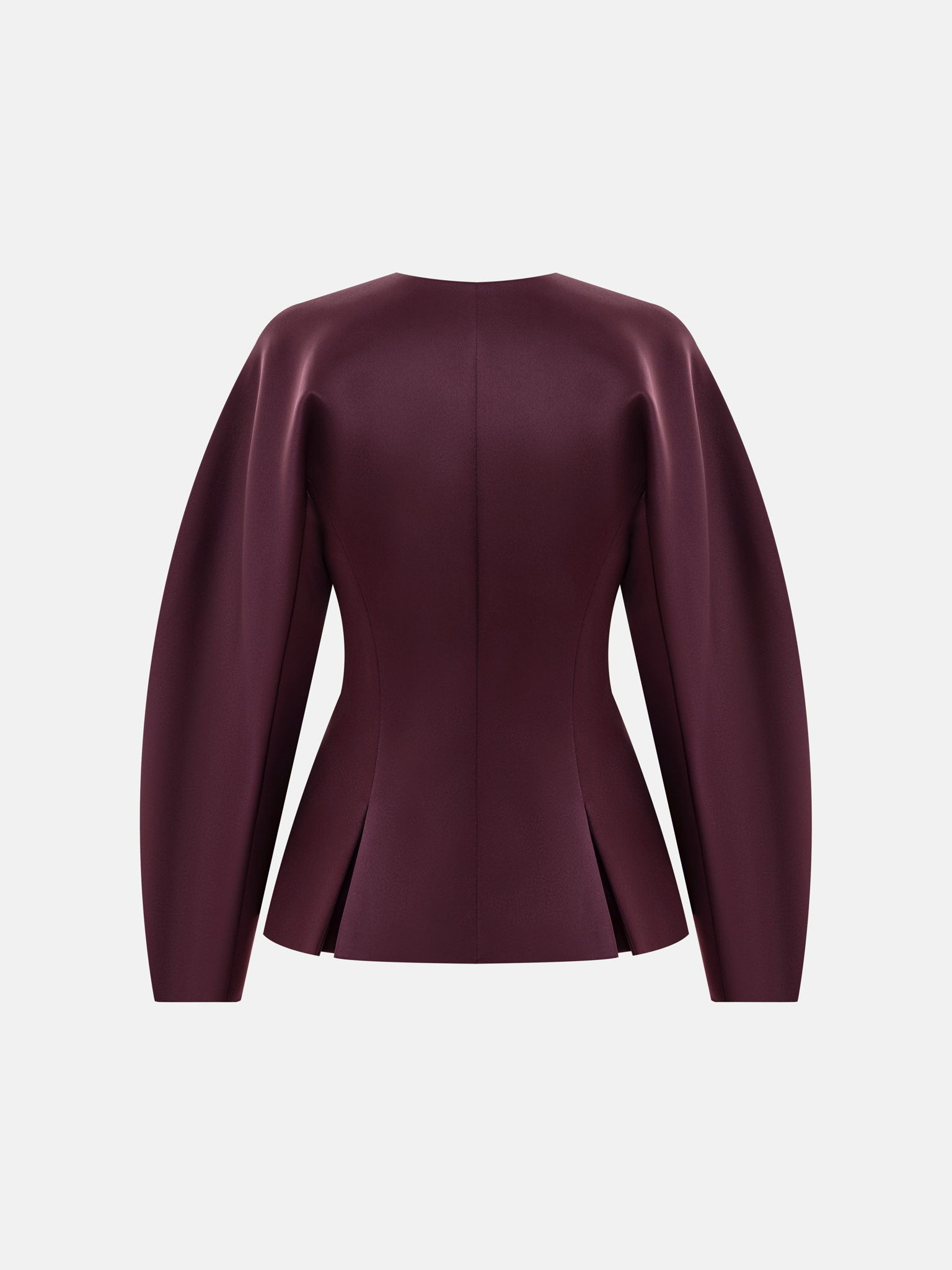 Jacket with voluminous sleeves and waist pleats