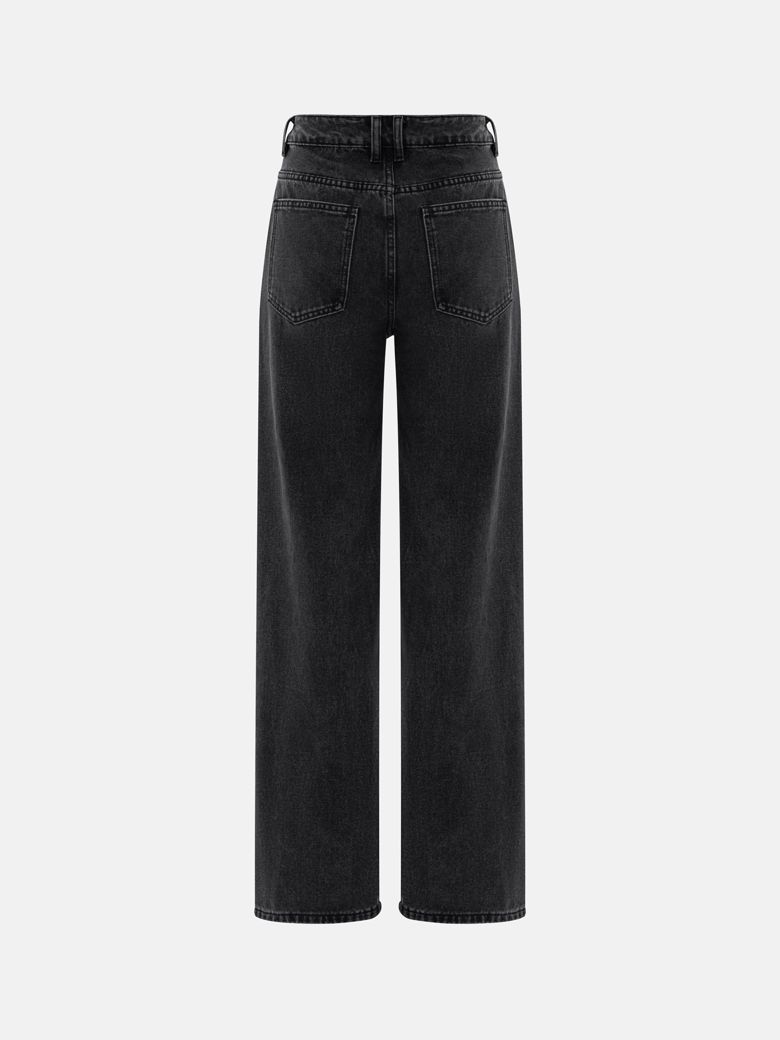 Loose jeans with waist pleats