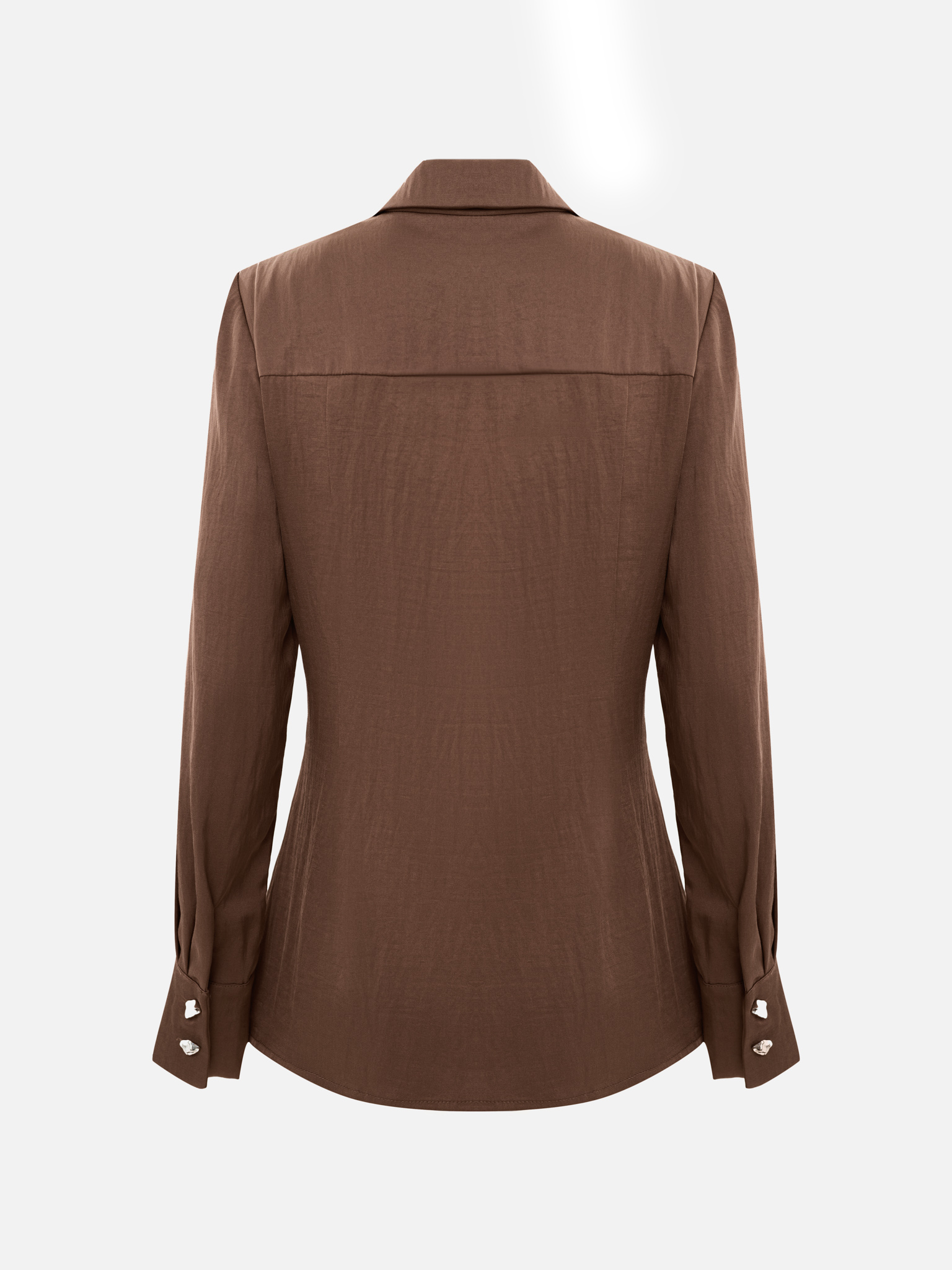 Fitted blouse with wrap imitation 