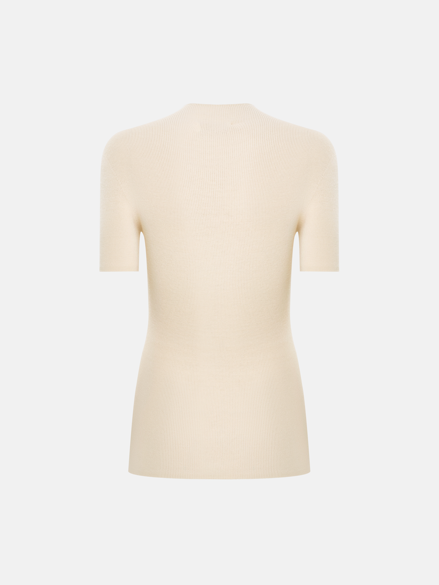 Трикотажный топ в рубчик с короткими рукавами