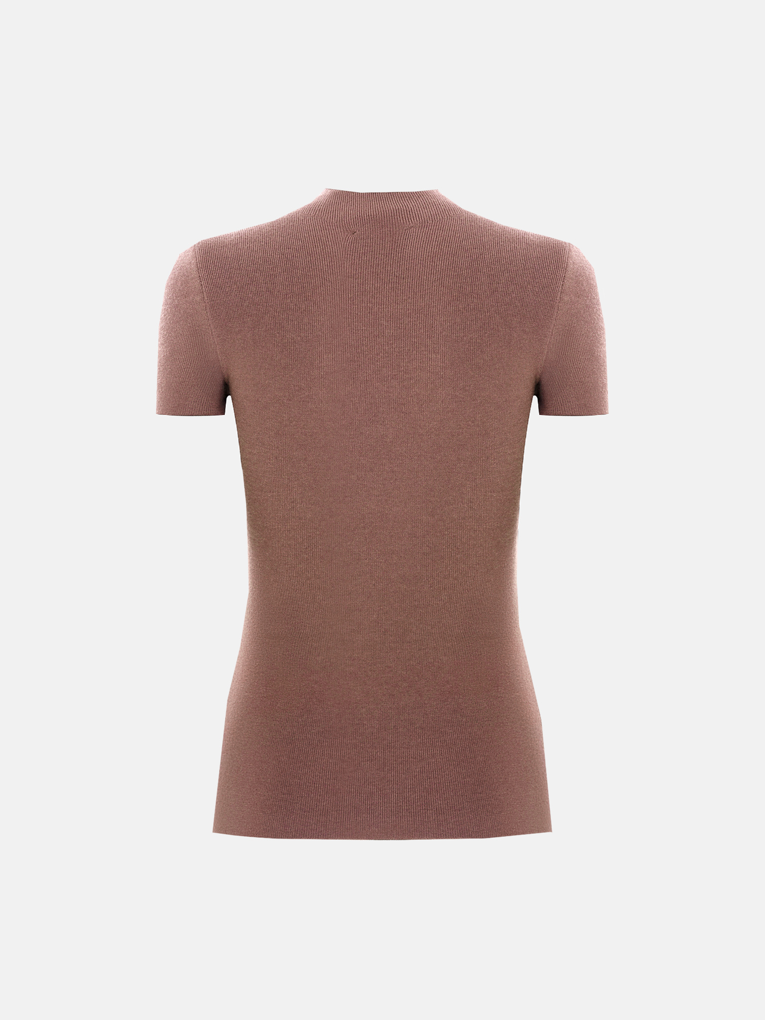 Трикотажный топ в рубчик с короткими рукавами