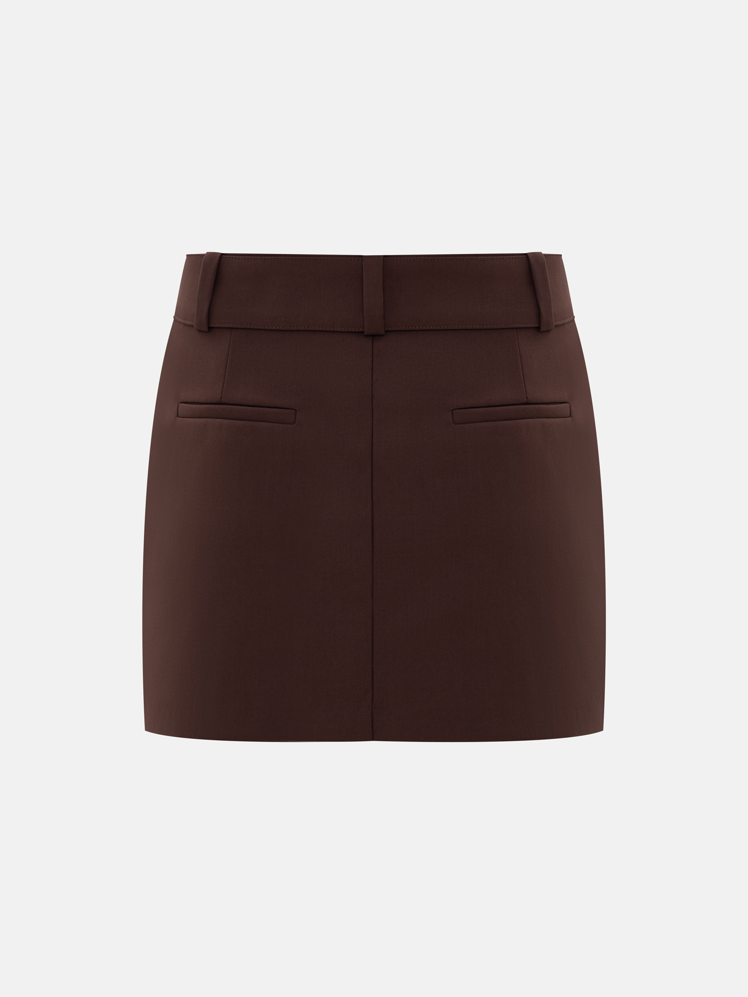 Prosta spódnica mini z paskiem ton w ton