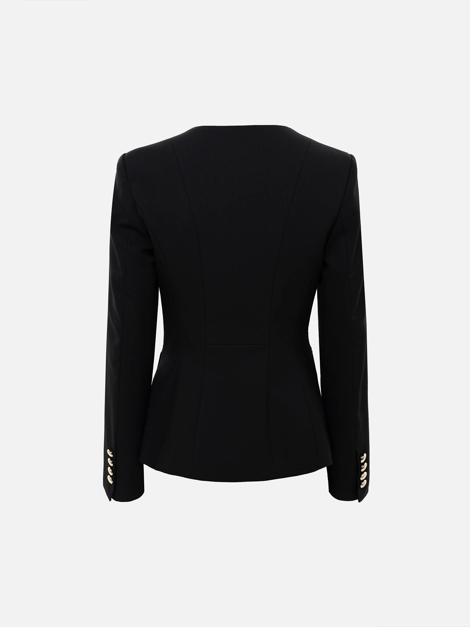 Flared jacket with large golden buttons