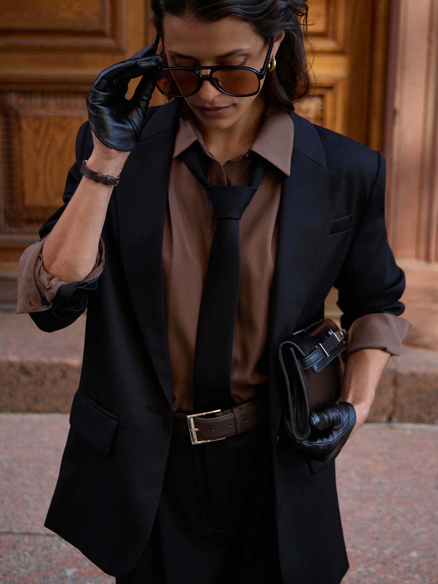 Straight single-breasted jacket