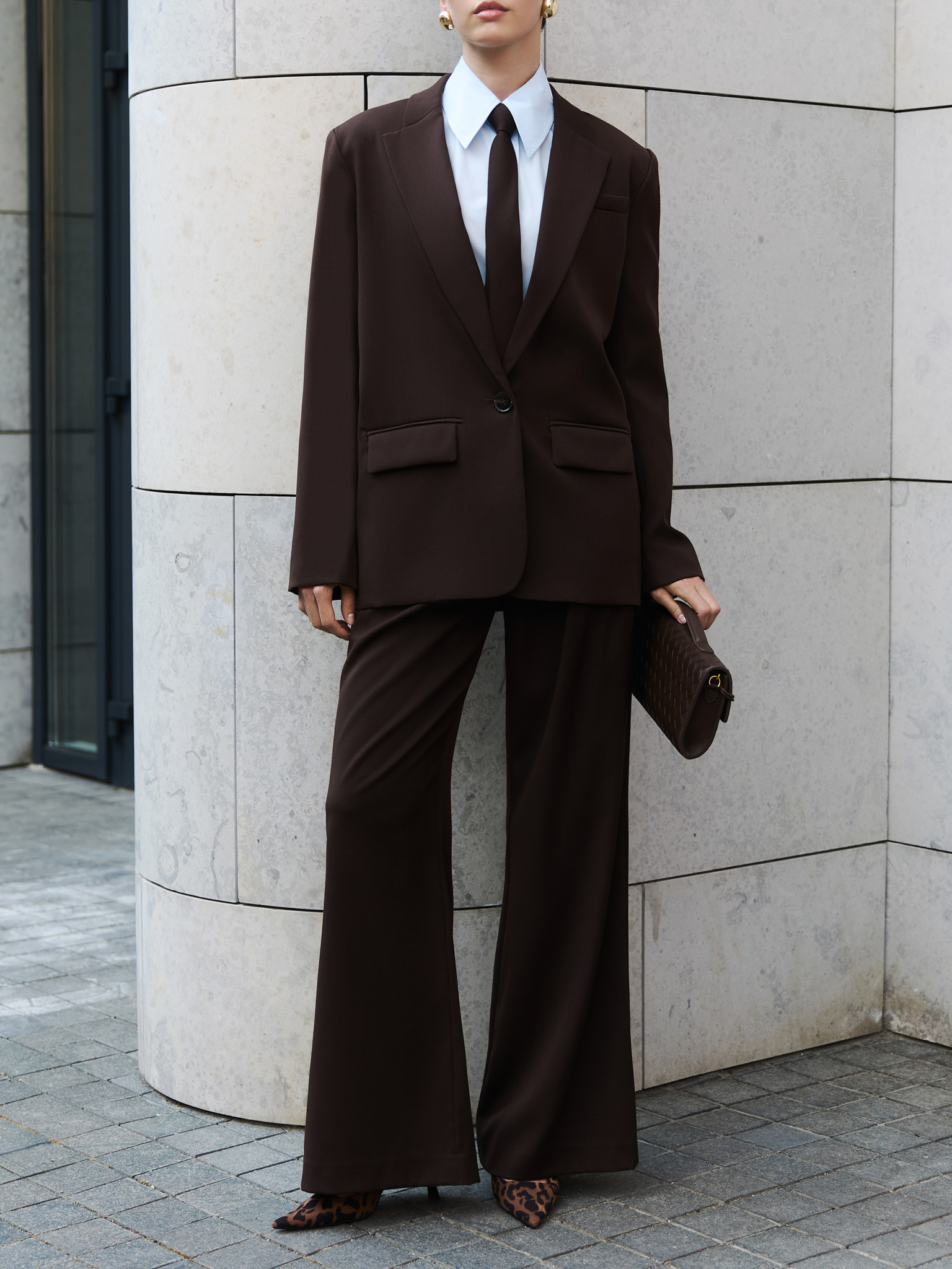 Straight single-breasted jacket