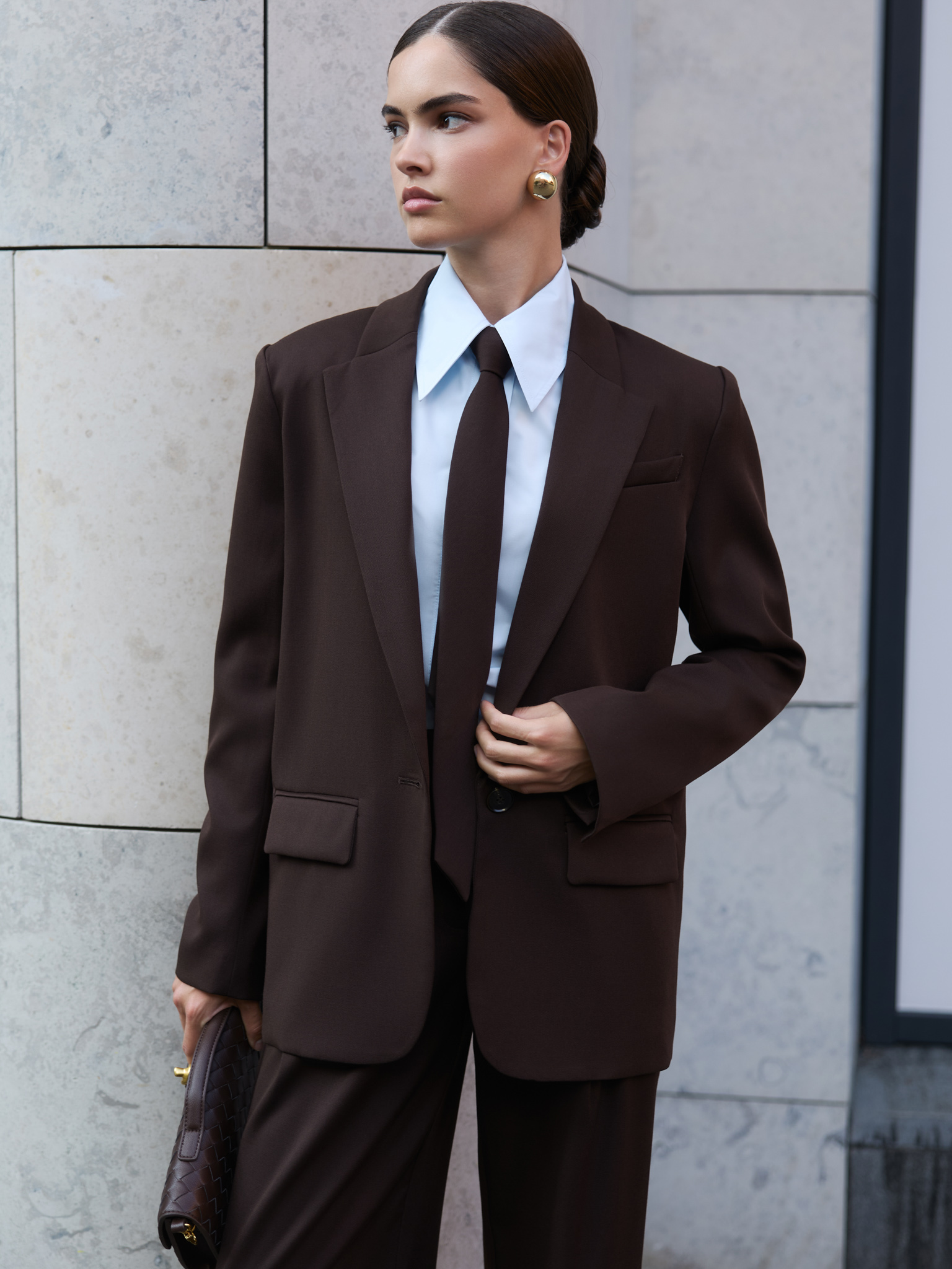 Straight single-breasted jacket