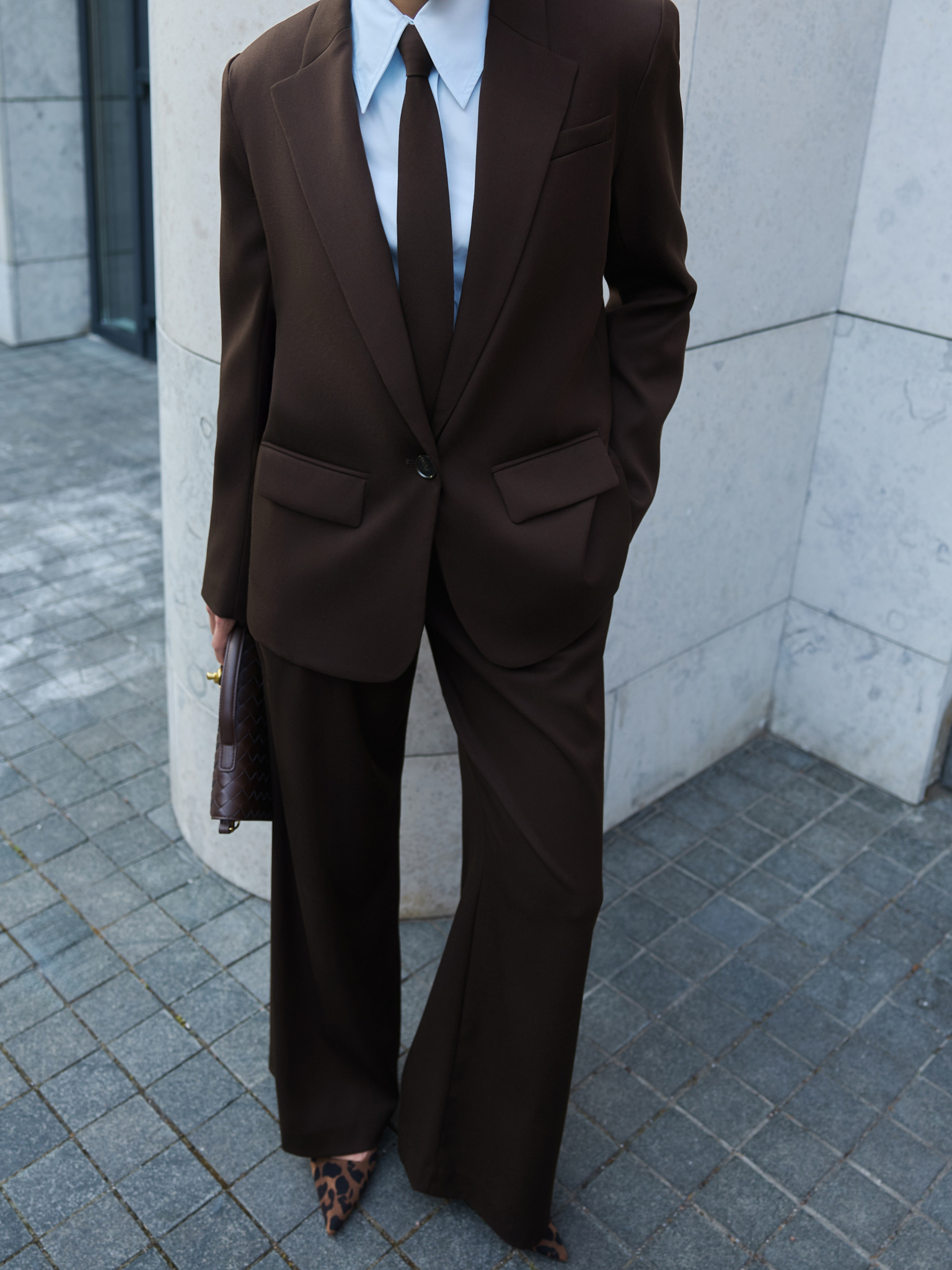 Straight single-breasted jacket