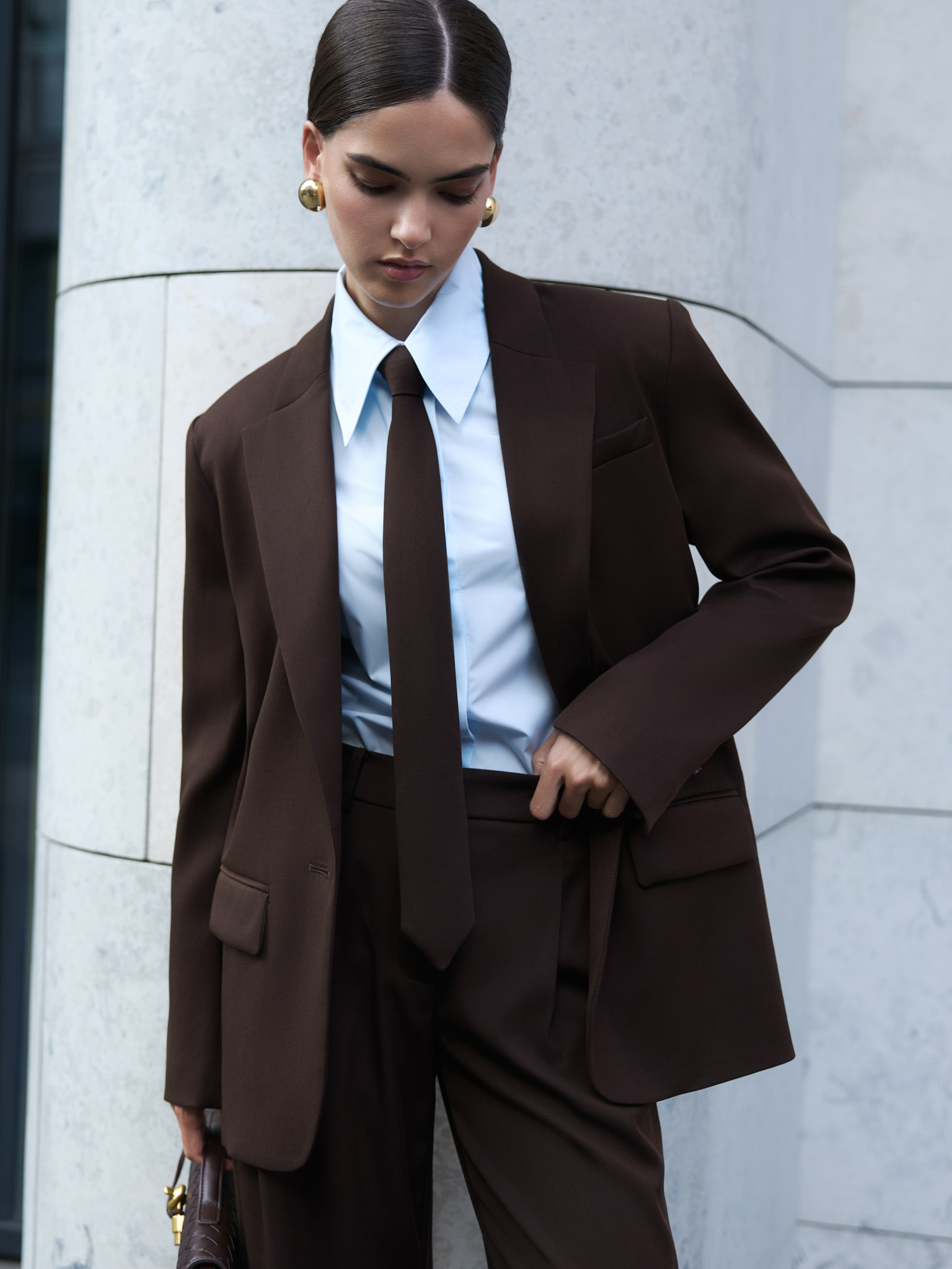 Straight single-breasted jacket