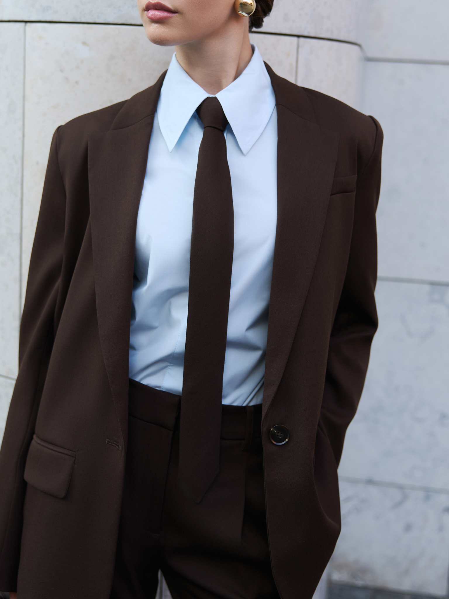 Straight single-breasted jacket