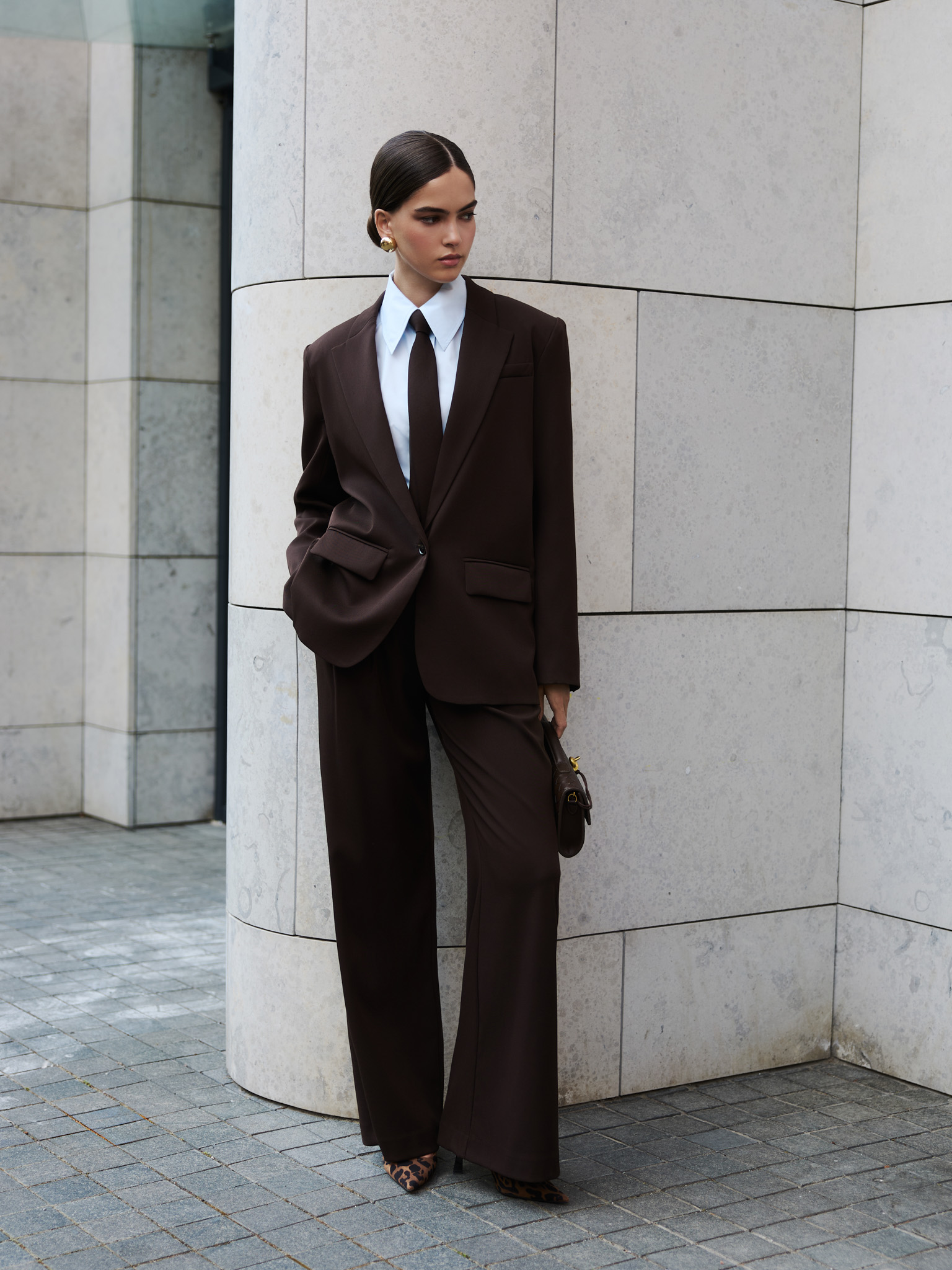 Straight single-breasted jacket