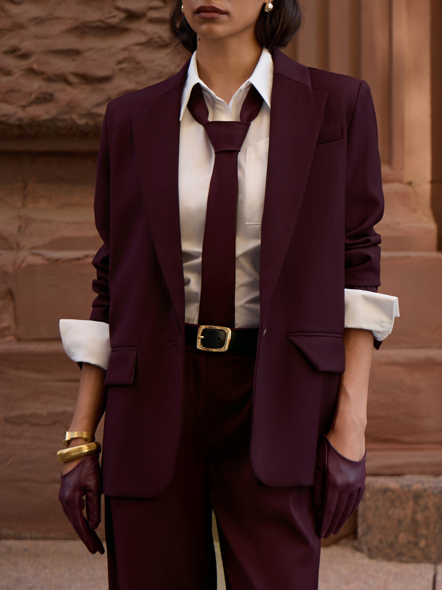 Straight single-breasted jacket