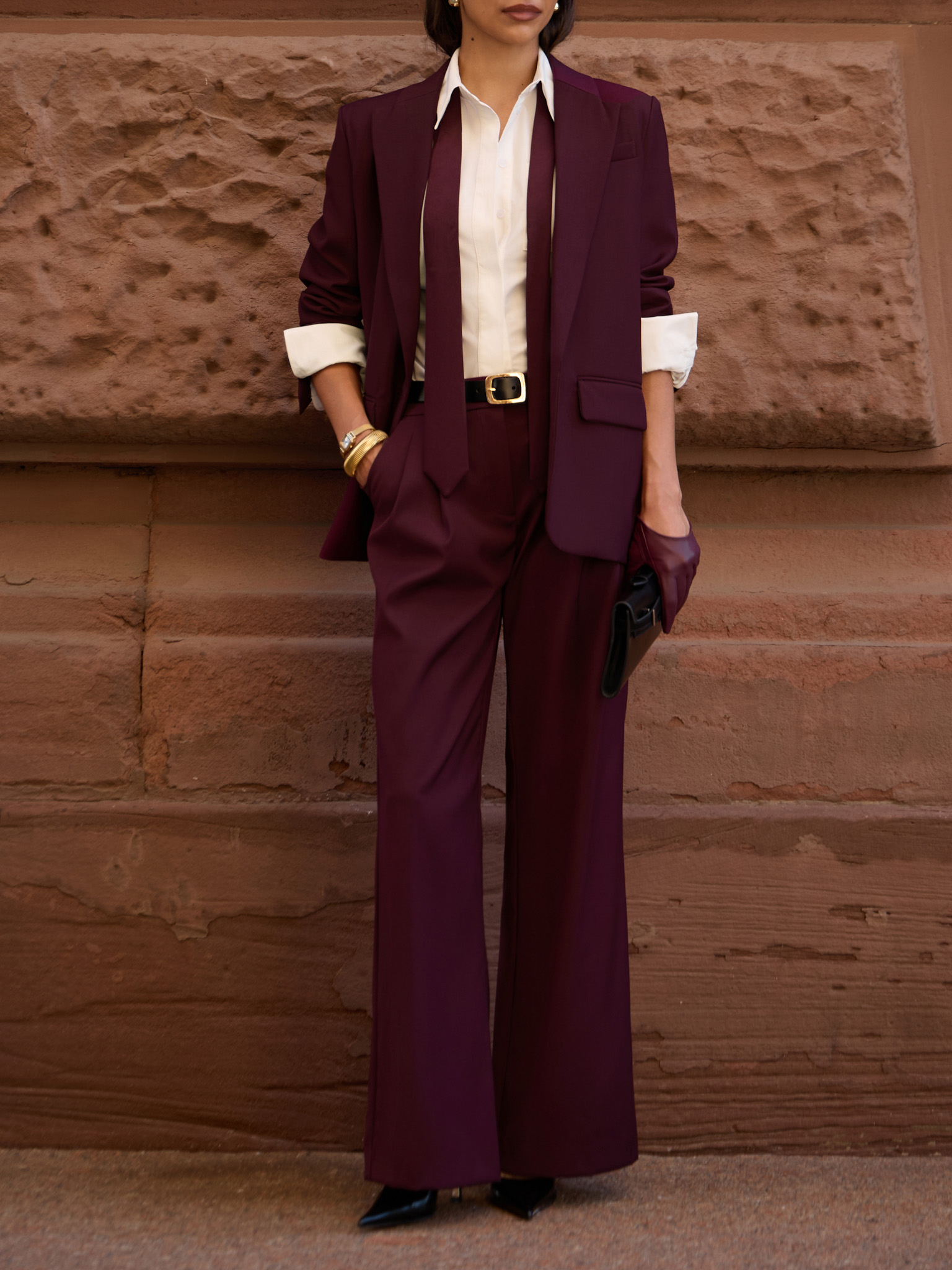 Straight single-breasted jacket