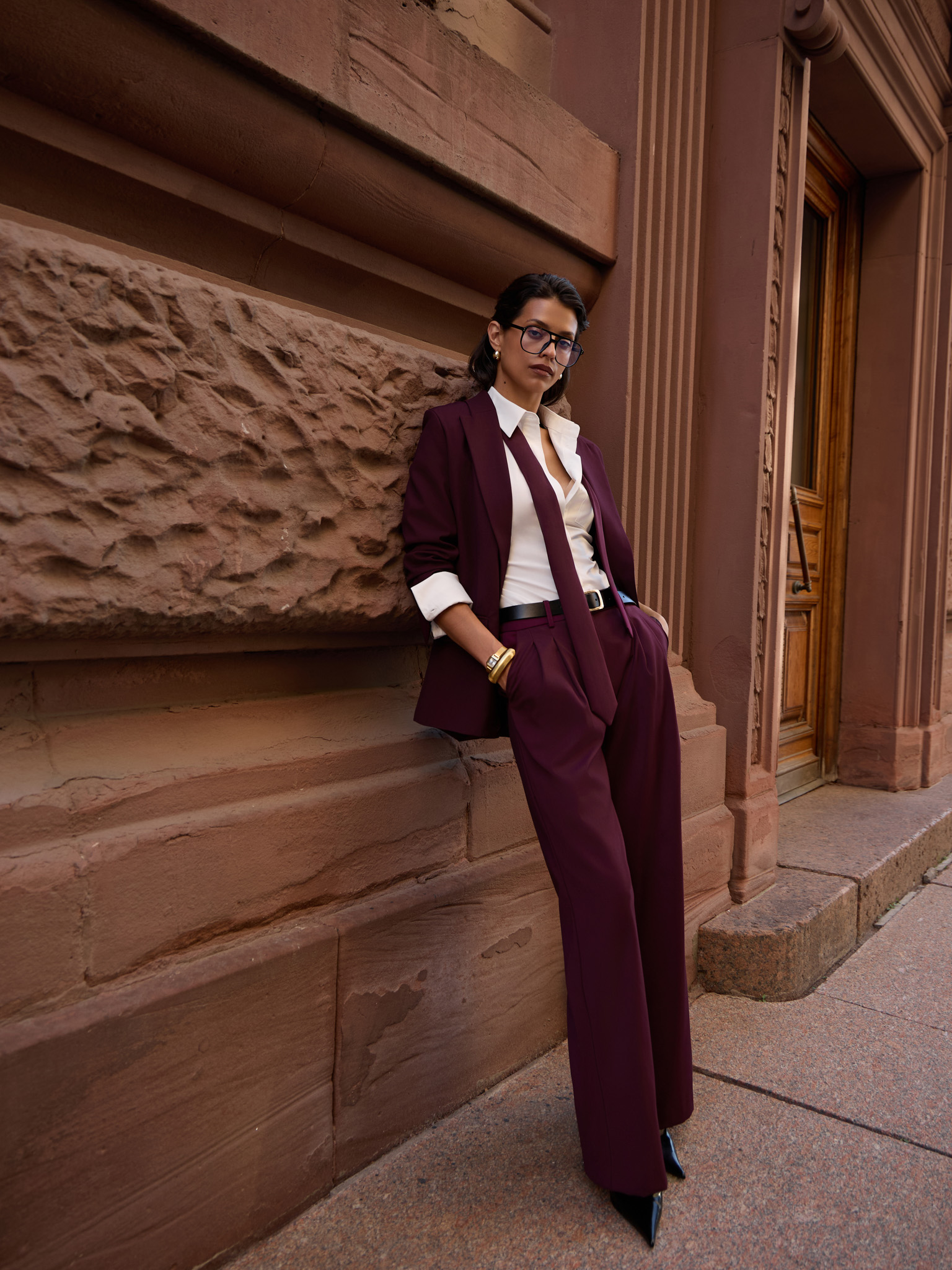 Pantalon de costume évasé