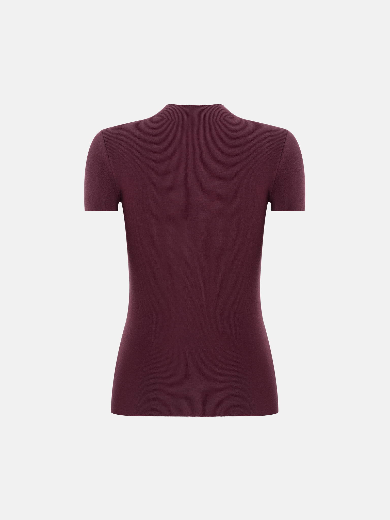 Трикотажный топ в рубчик с короткими рукавами