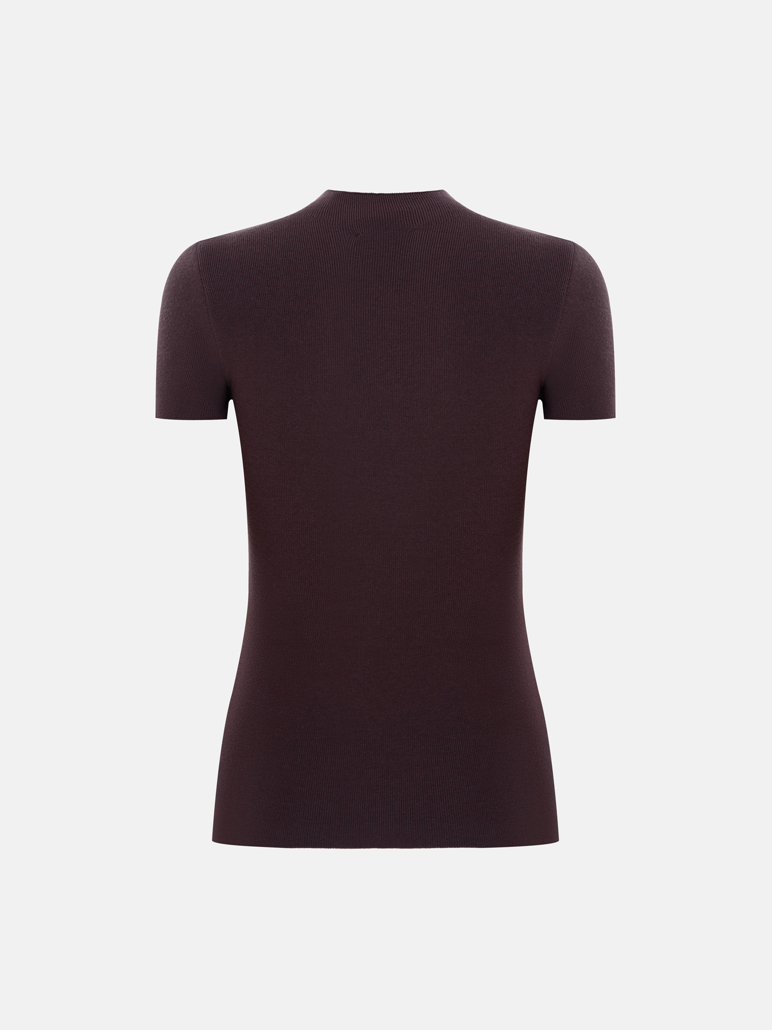 Трикотажный топ в рубчик с короткими рукавами