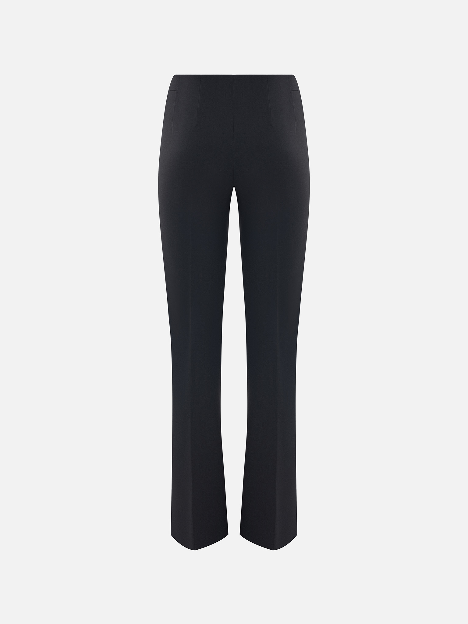 Flared high-waisted trousers