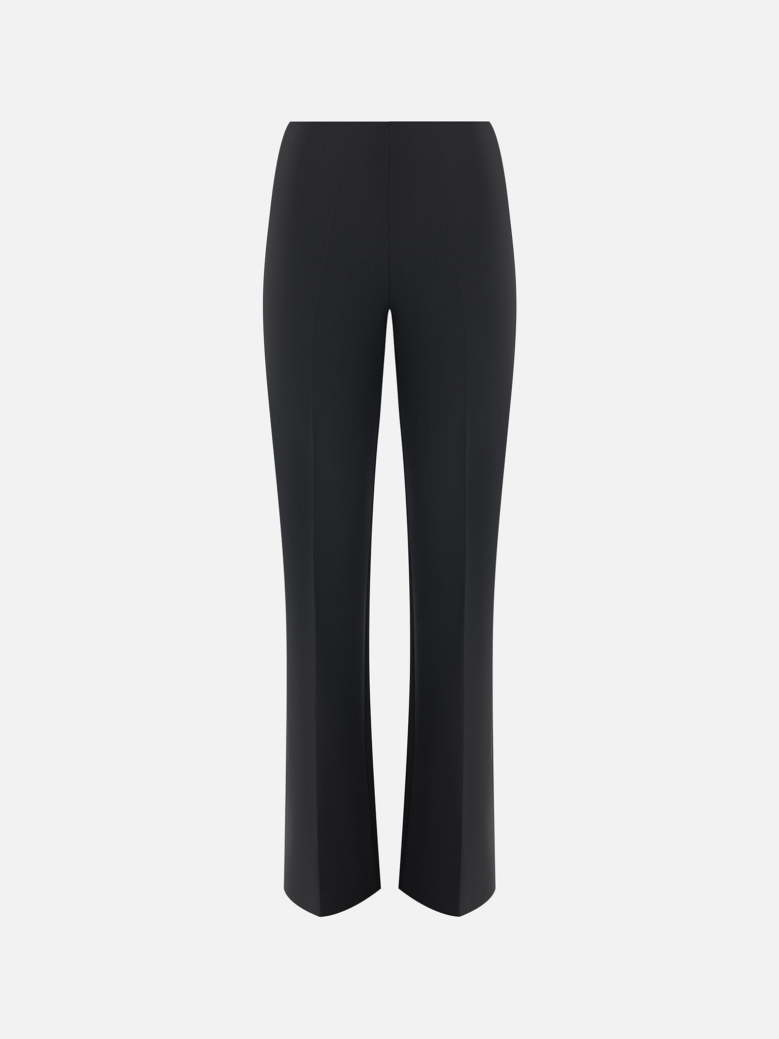 Flared high-waisted trousers