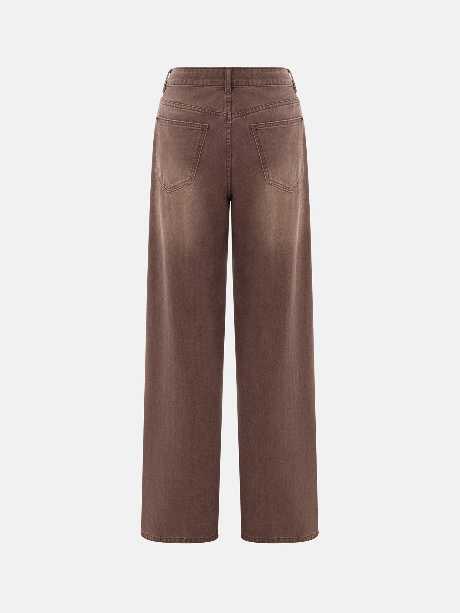 Loose distressed jeans with waist ties