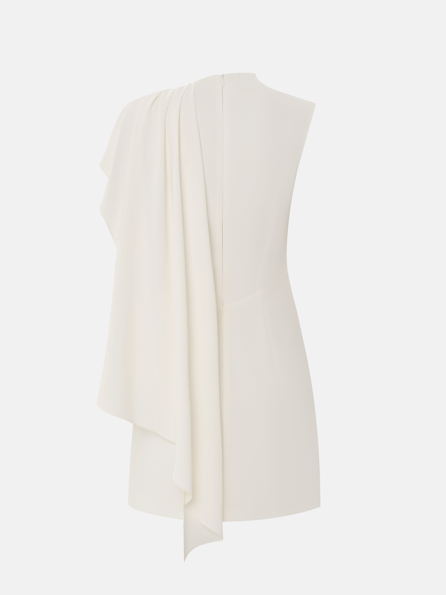 Fitted mini dress with asymmetric draping