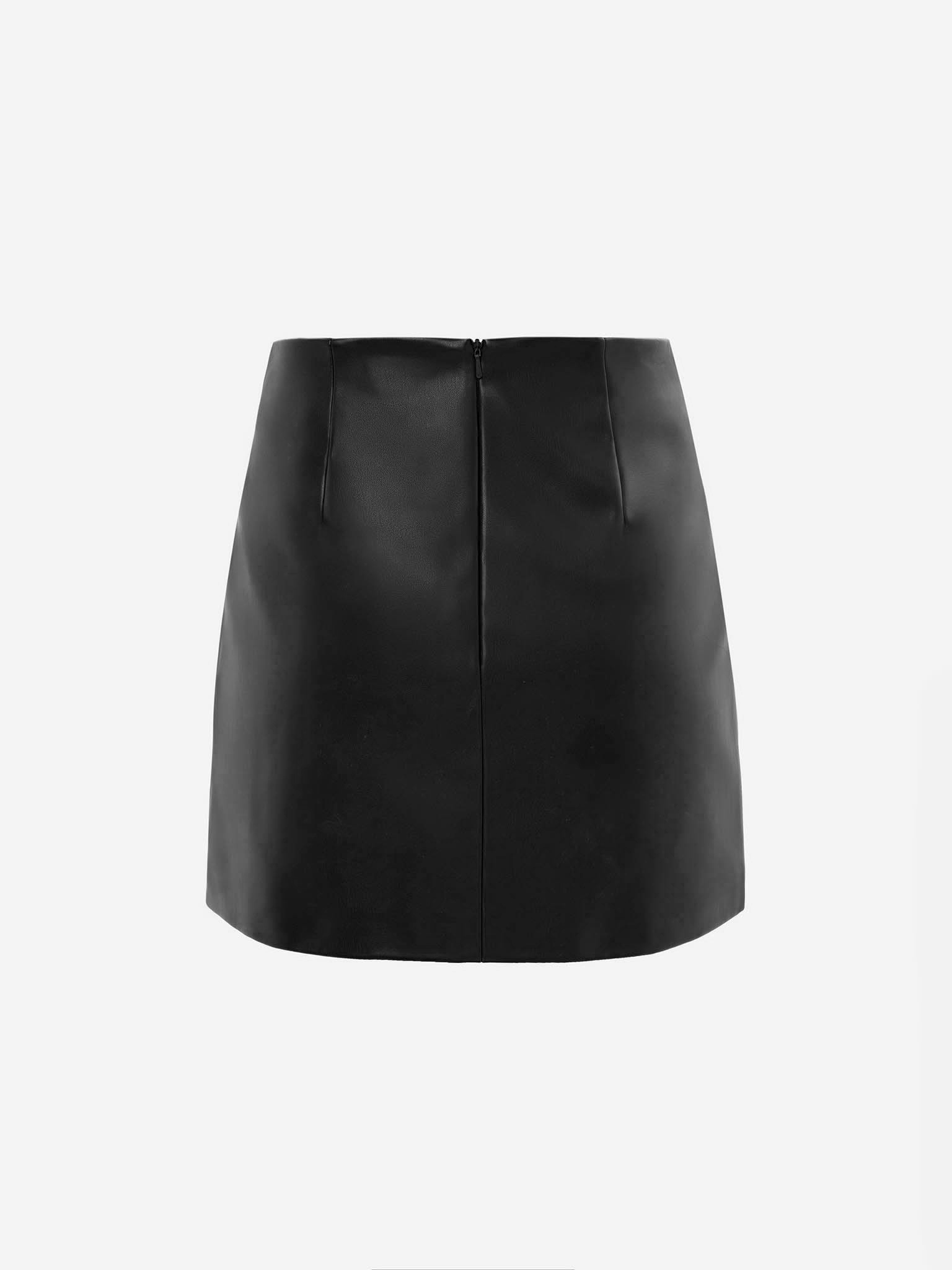 Mini eco leather skirt