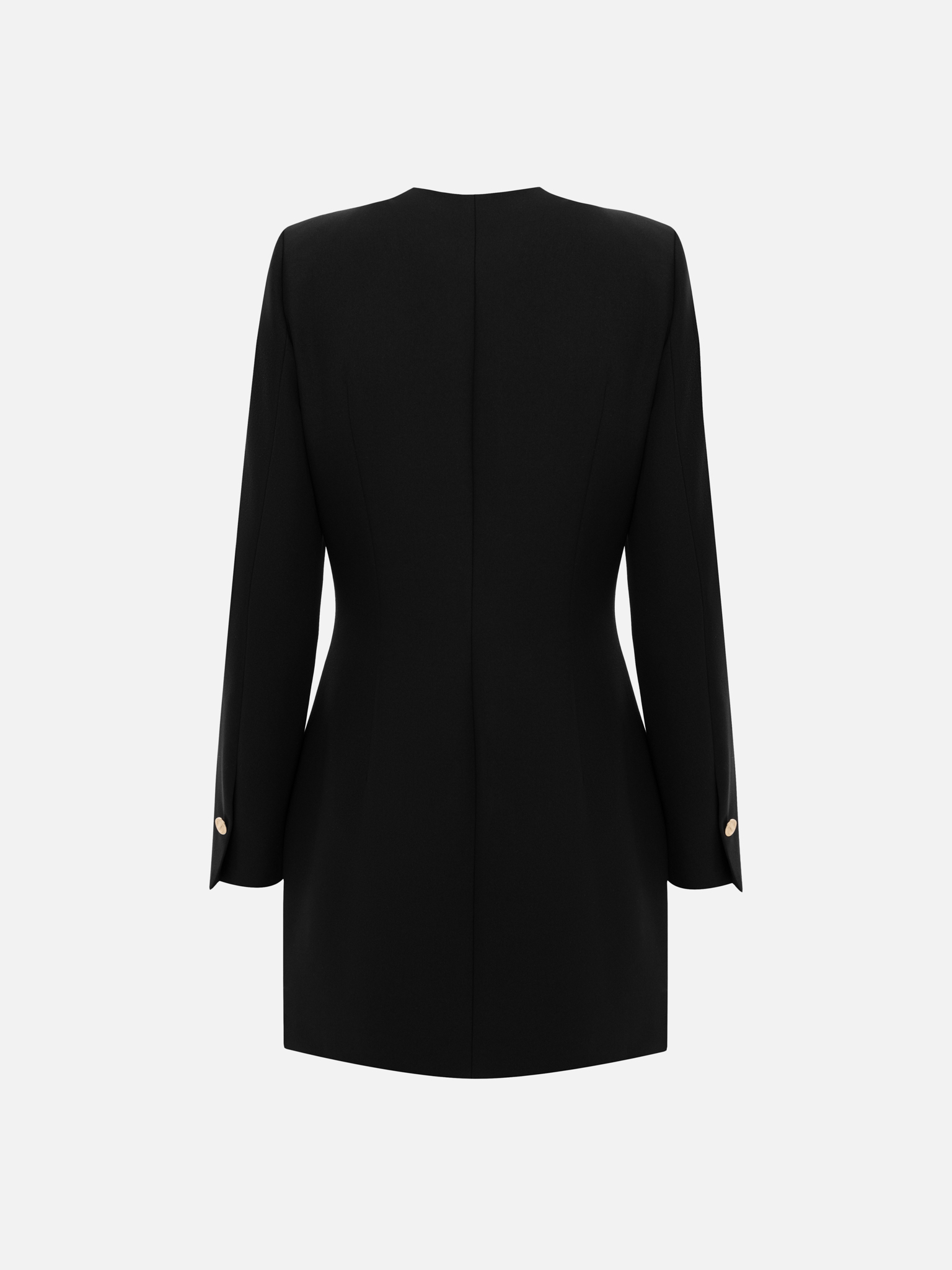 Mini dress with diagonal button fastening