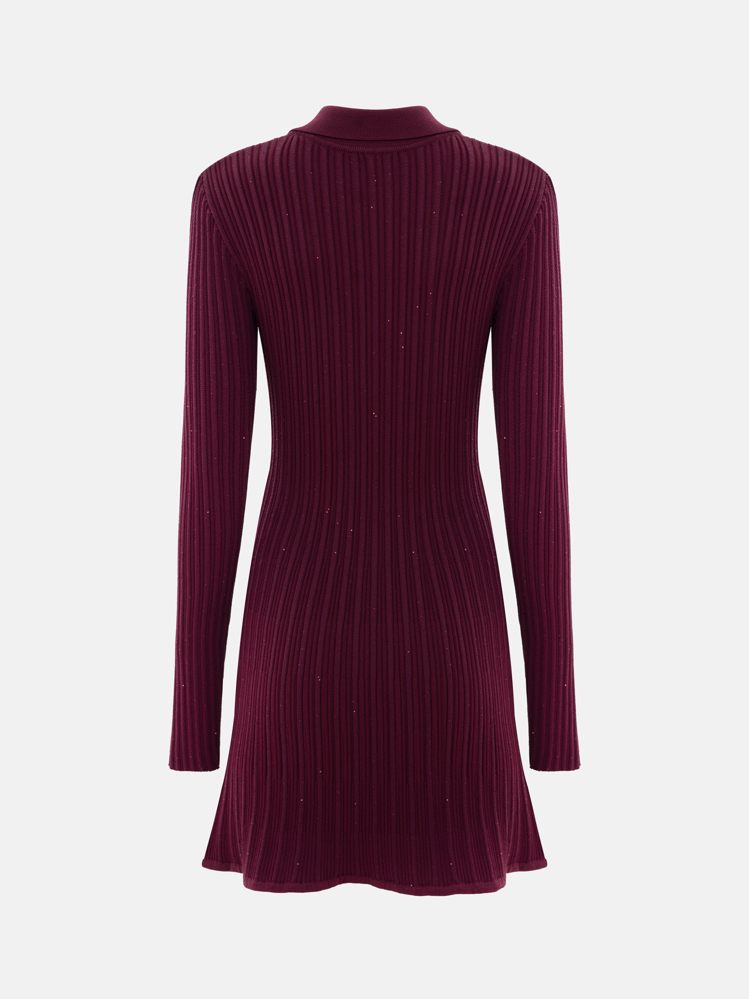 Mini jersey dress with sequins and golden fittings