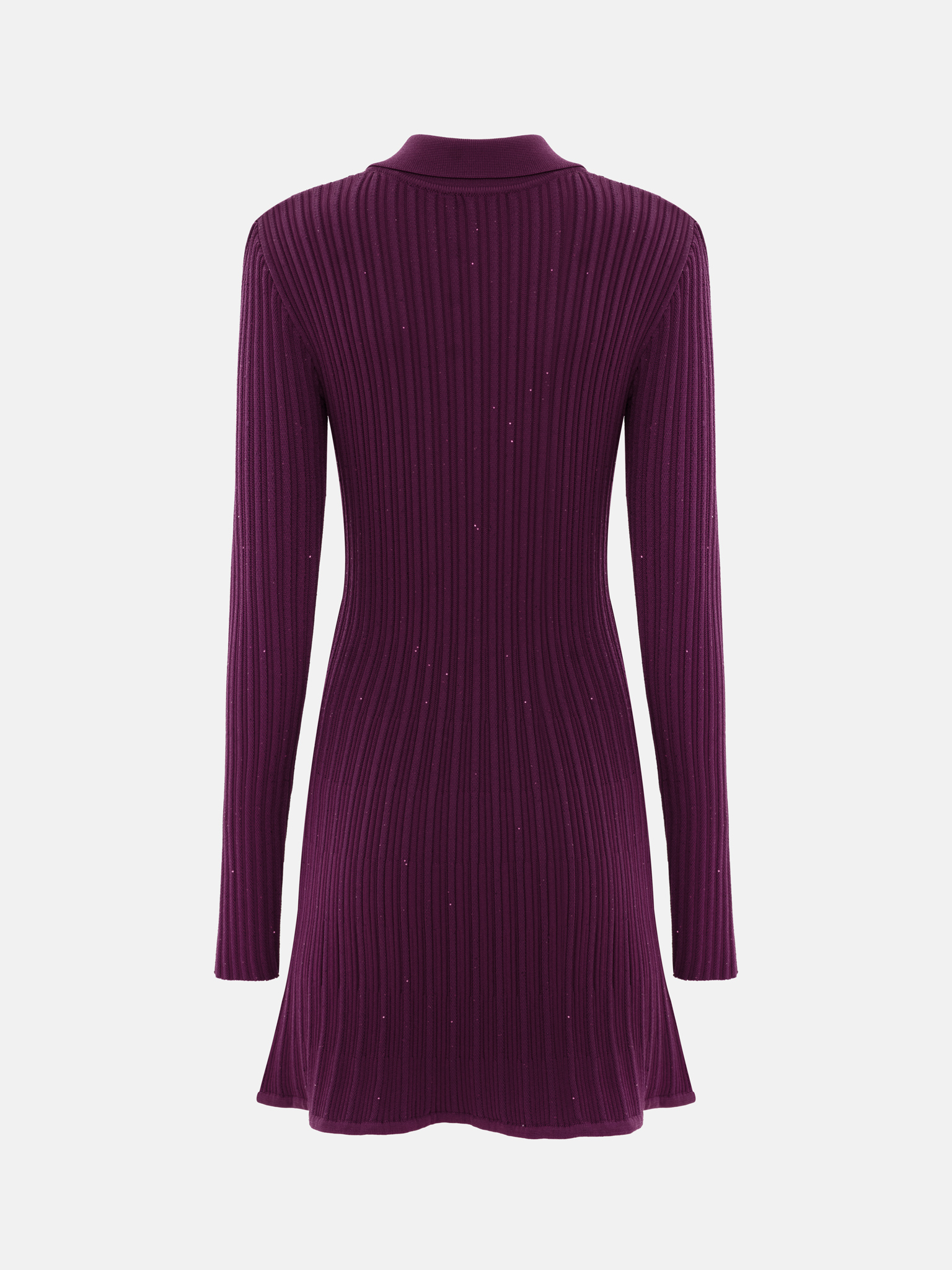 Mini jersey dress with sequins and golden fittings