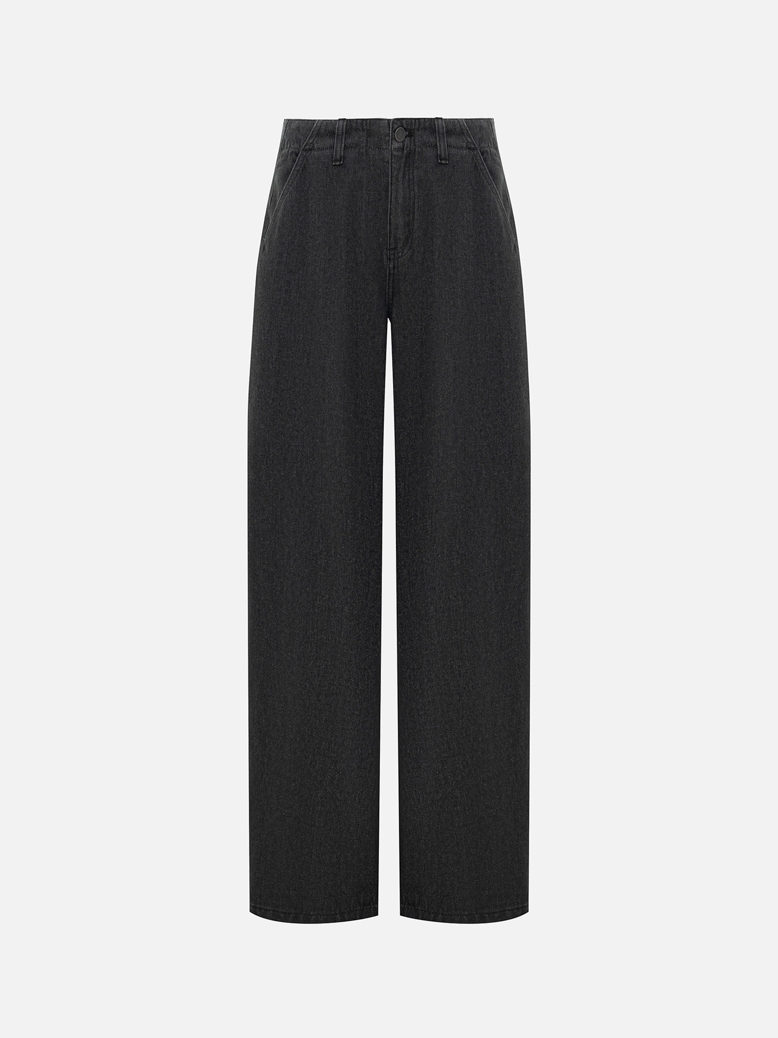 Loose jeans with waist pleats