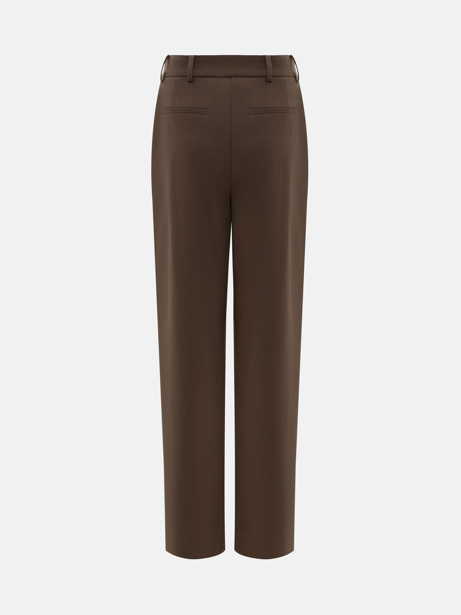 Loose mid-rise trousers with pleats