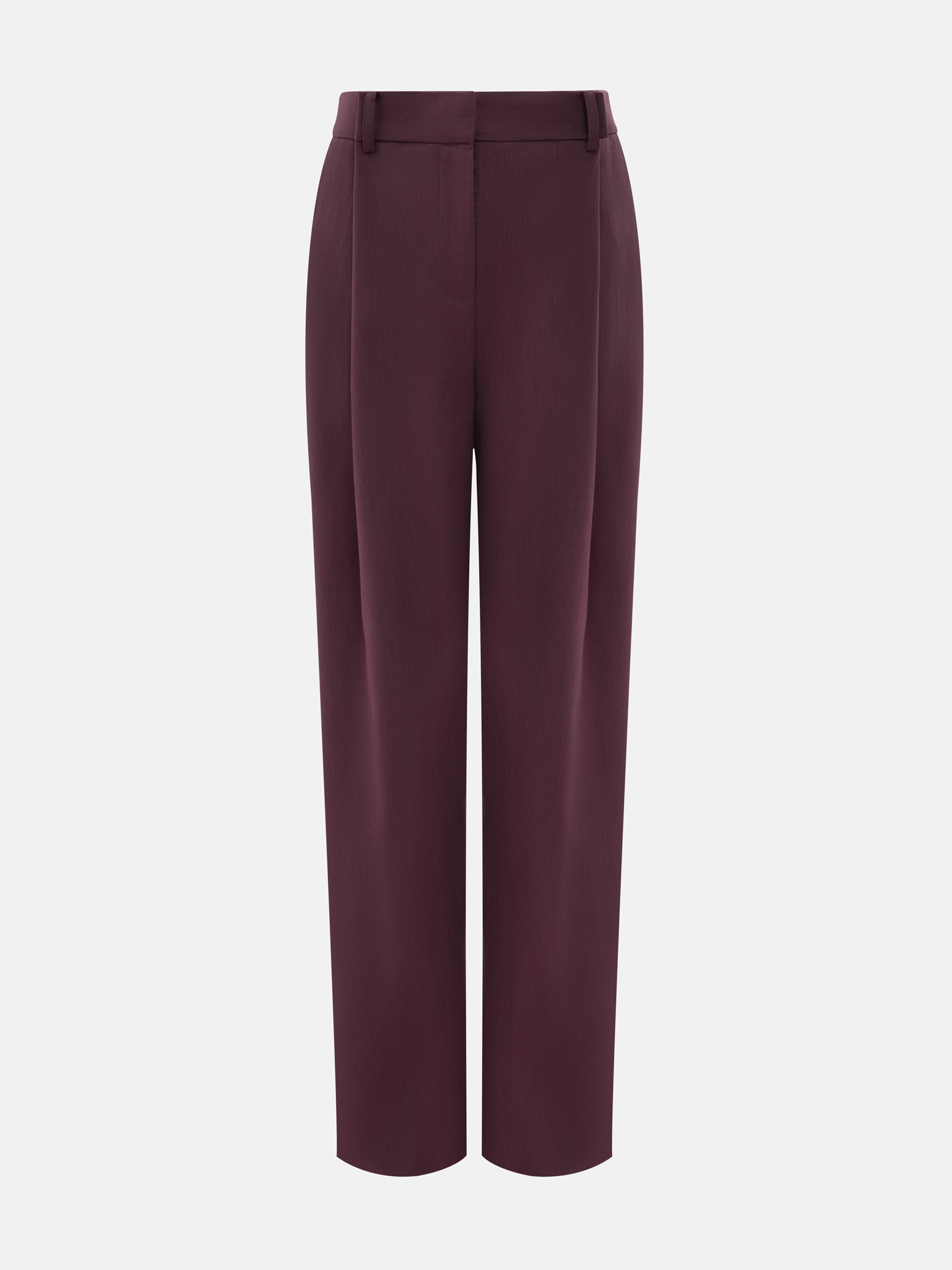 Loose mid-rise trousers with pleats