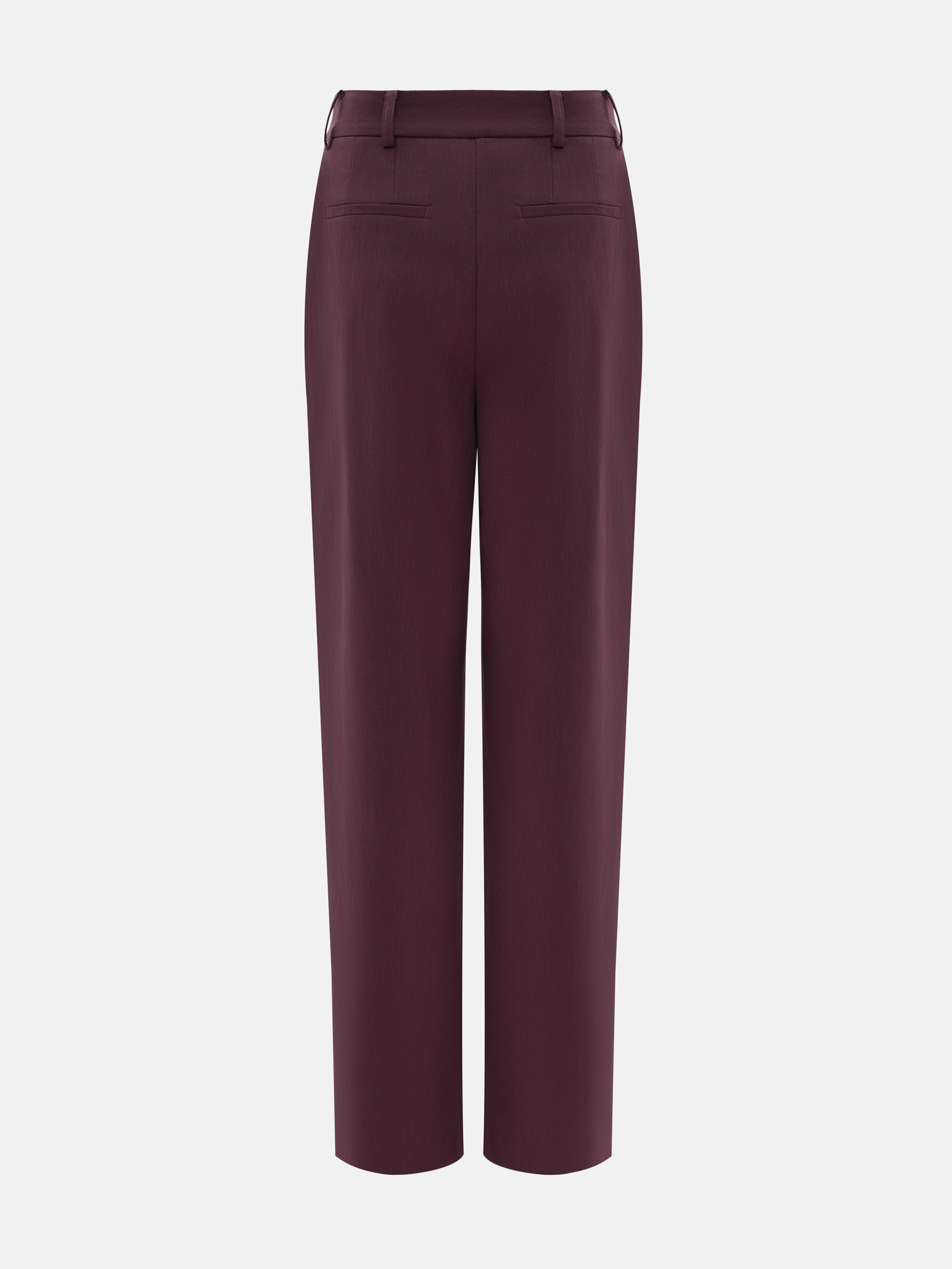 Loose mid-rise trousers with pleats