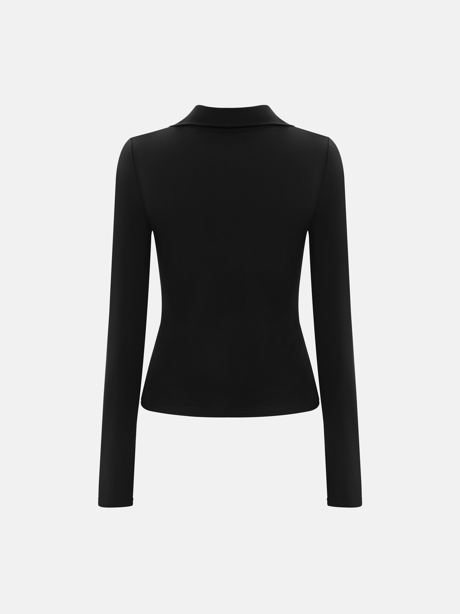 Fitted blouse with triangular collar