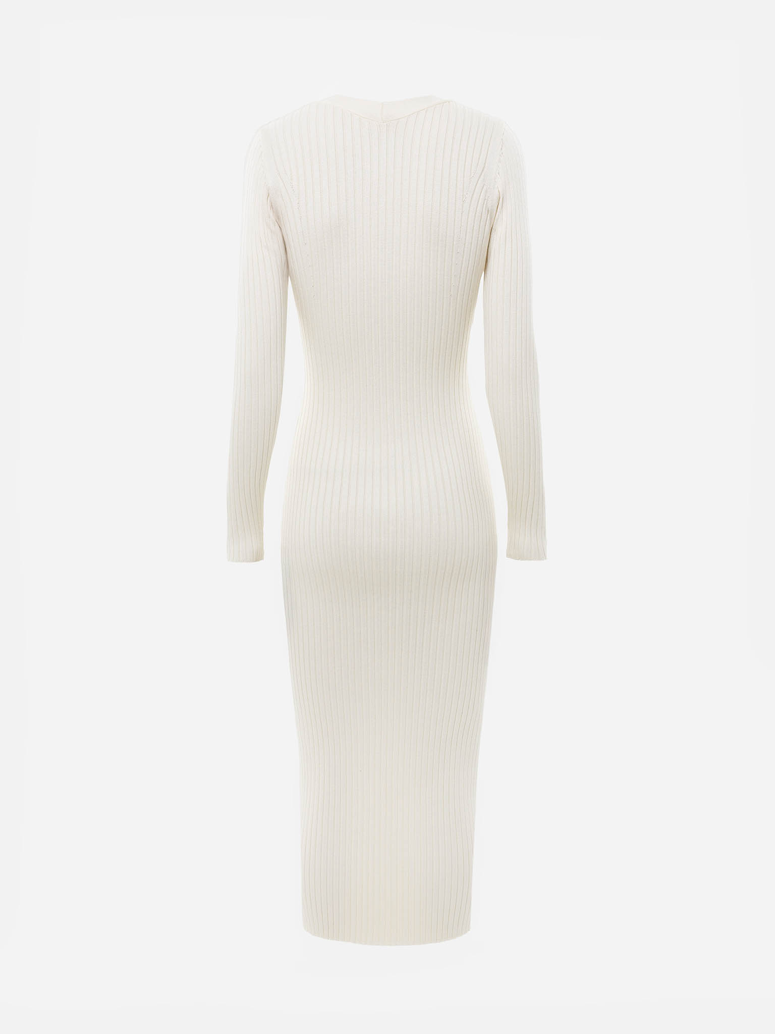 Viscose midi dress with golden buttons