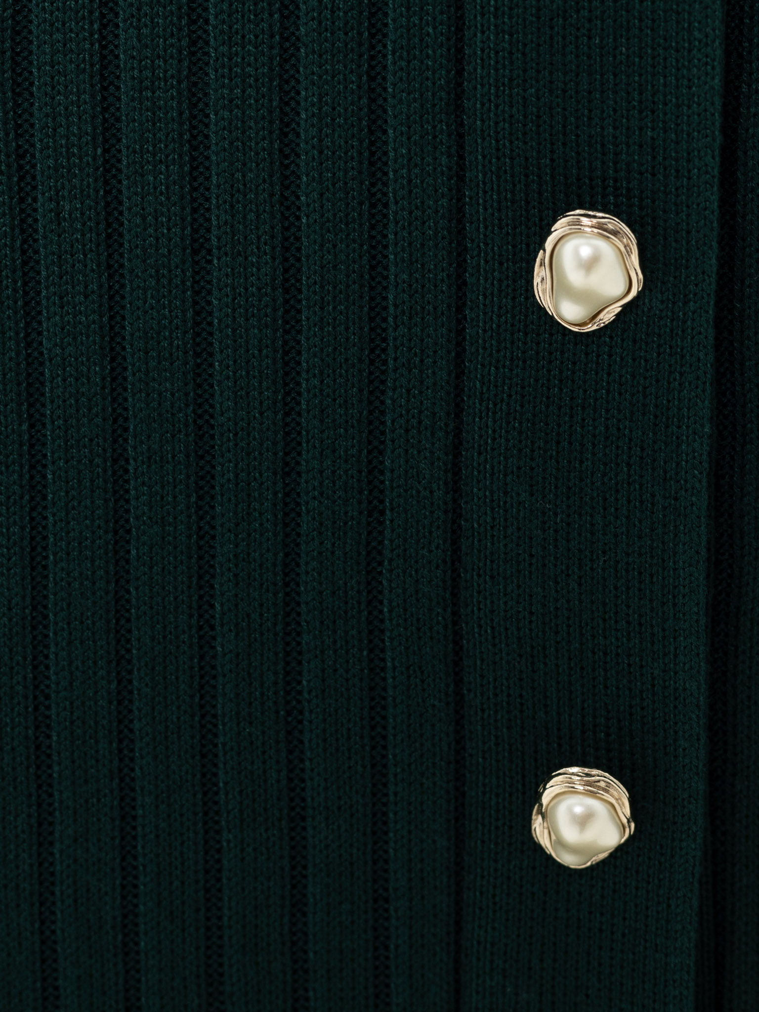 Viscose midi dress with golden buttons