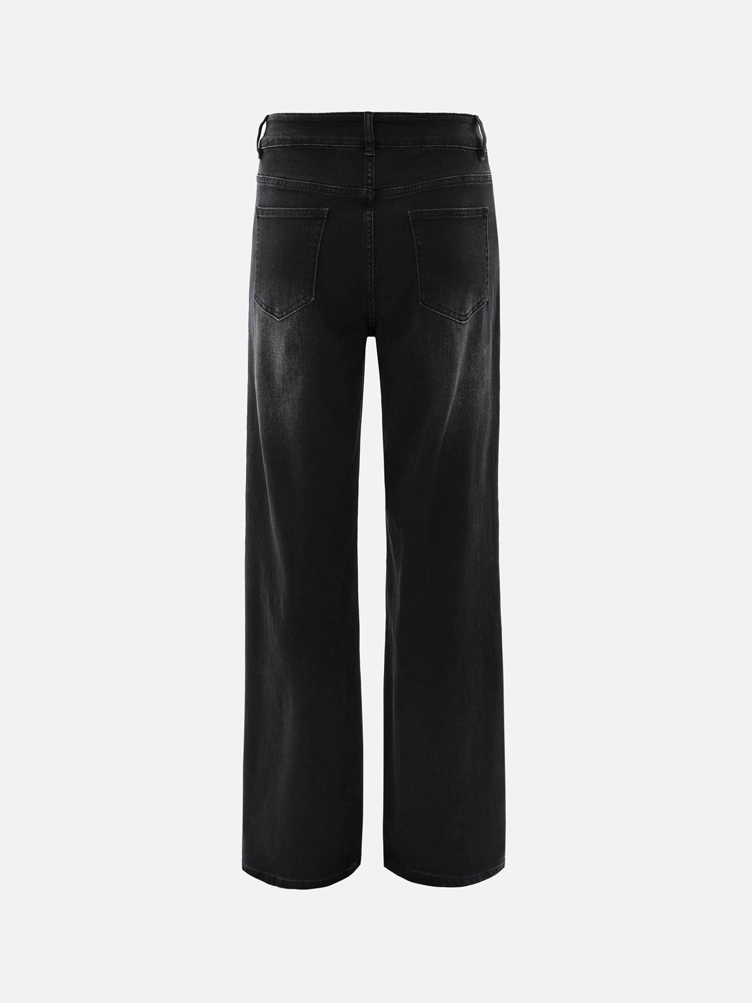 Flared mid-rise jeans 