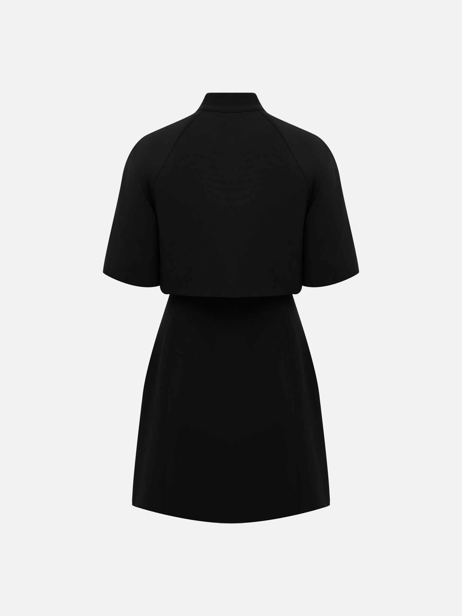 Mini robe avec col montant et imitation cape