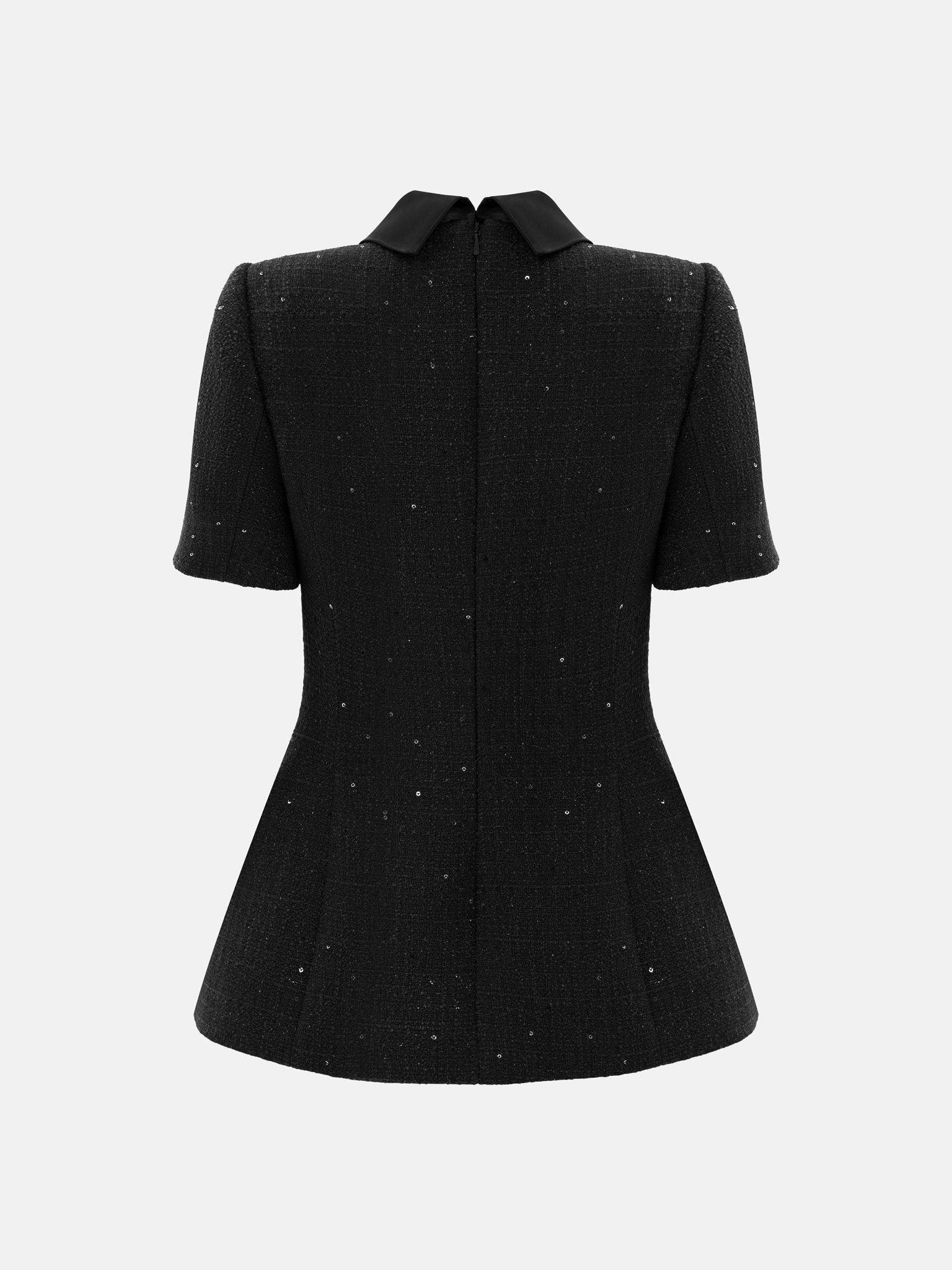 Fitted sequin tweed jacket