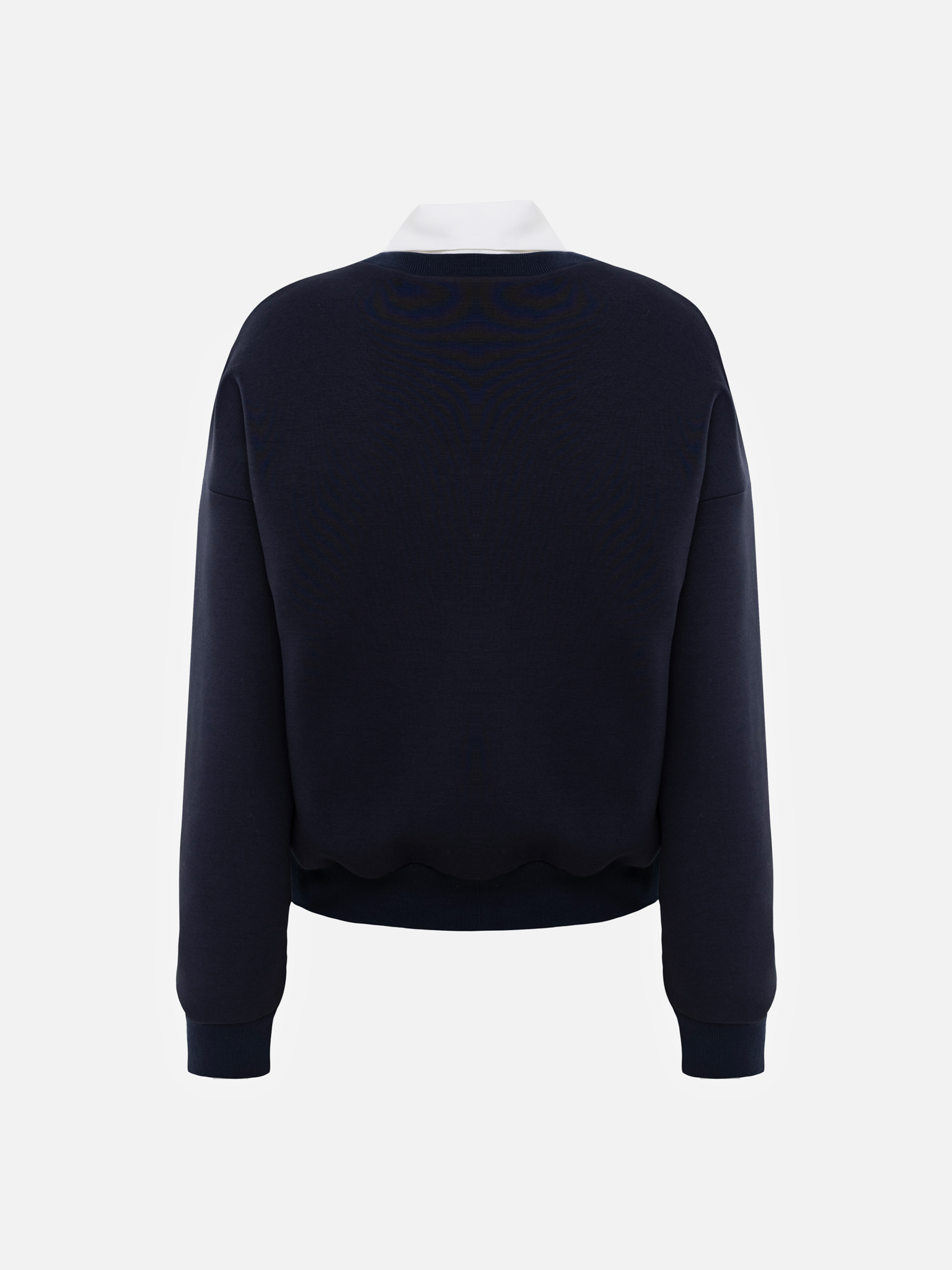 Loose sweatshirt with detachable collar